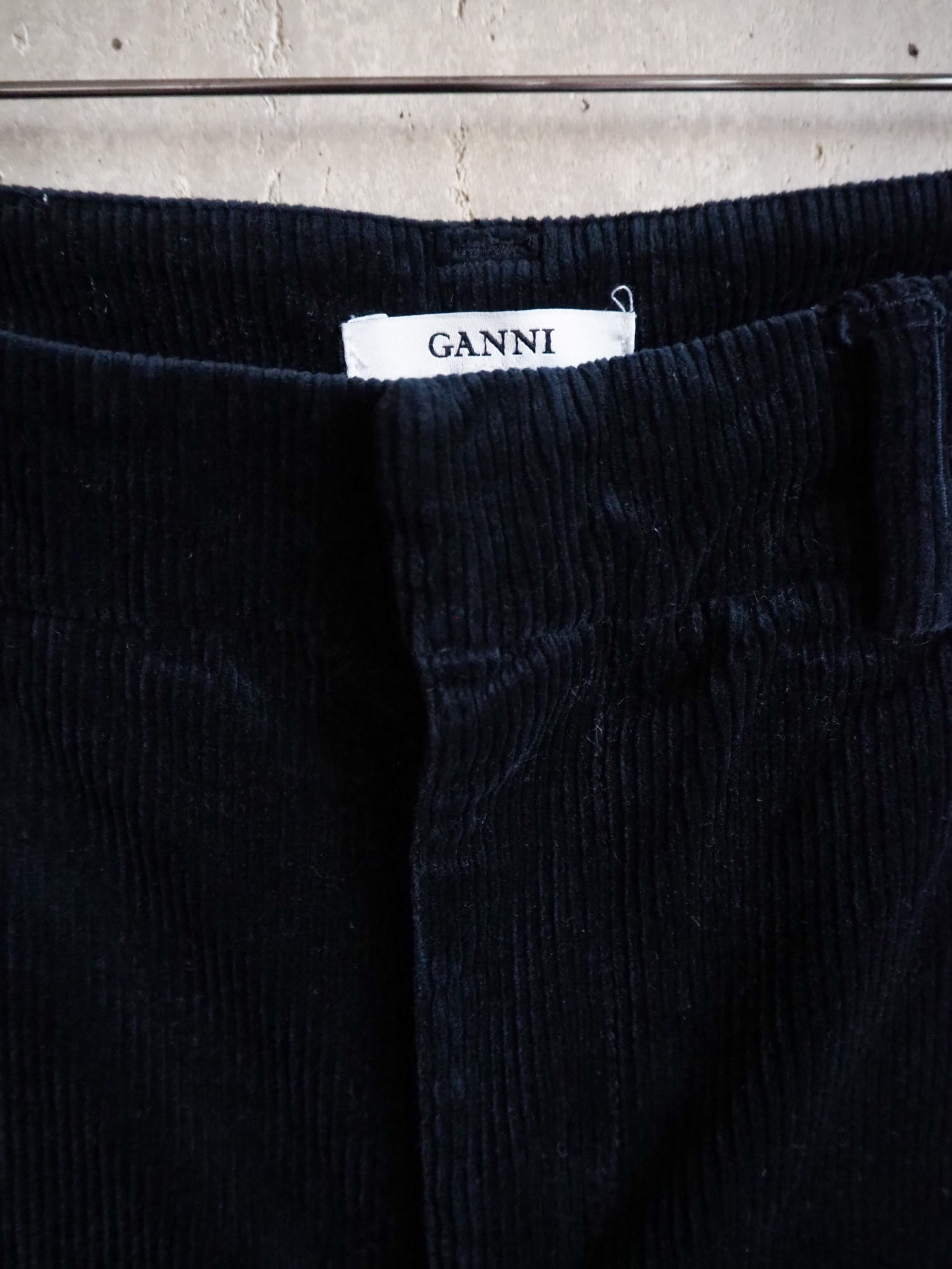 Sztruksowe spodnie Ganni Bawełna