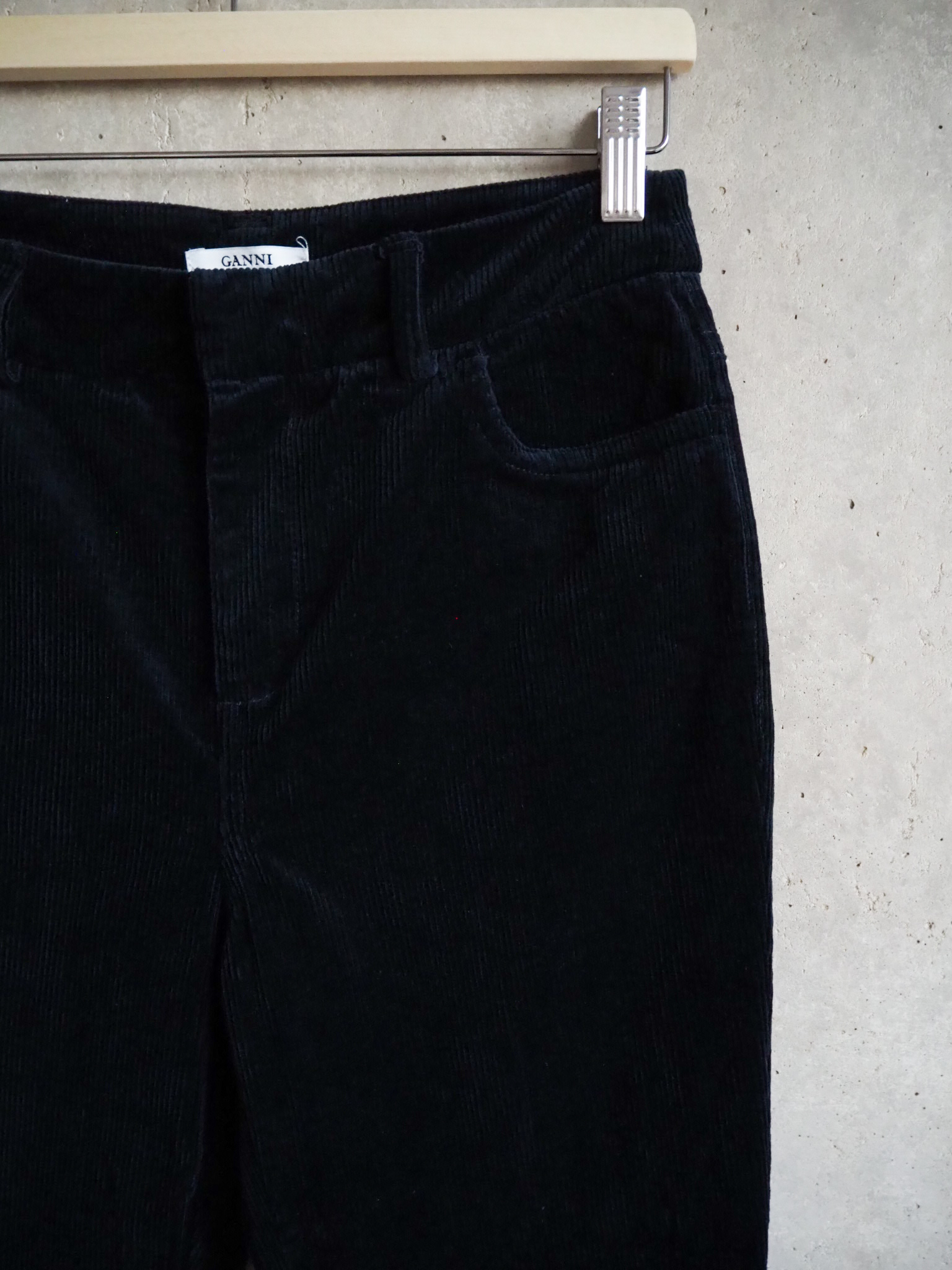 Sztruksowe spodnie Ganni Bawełna