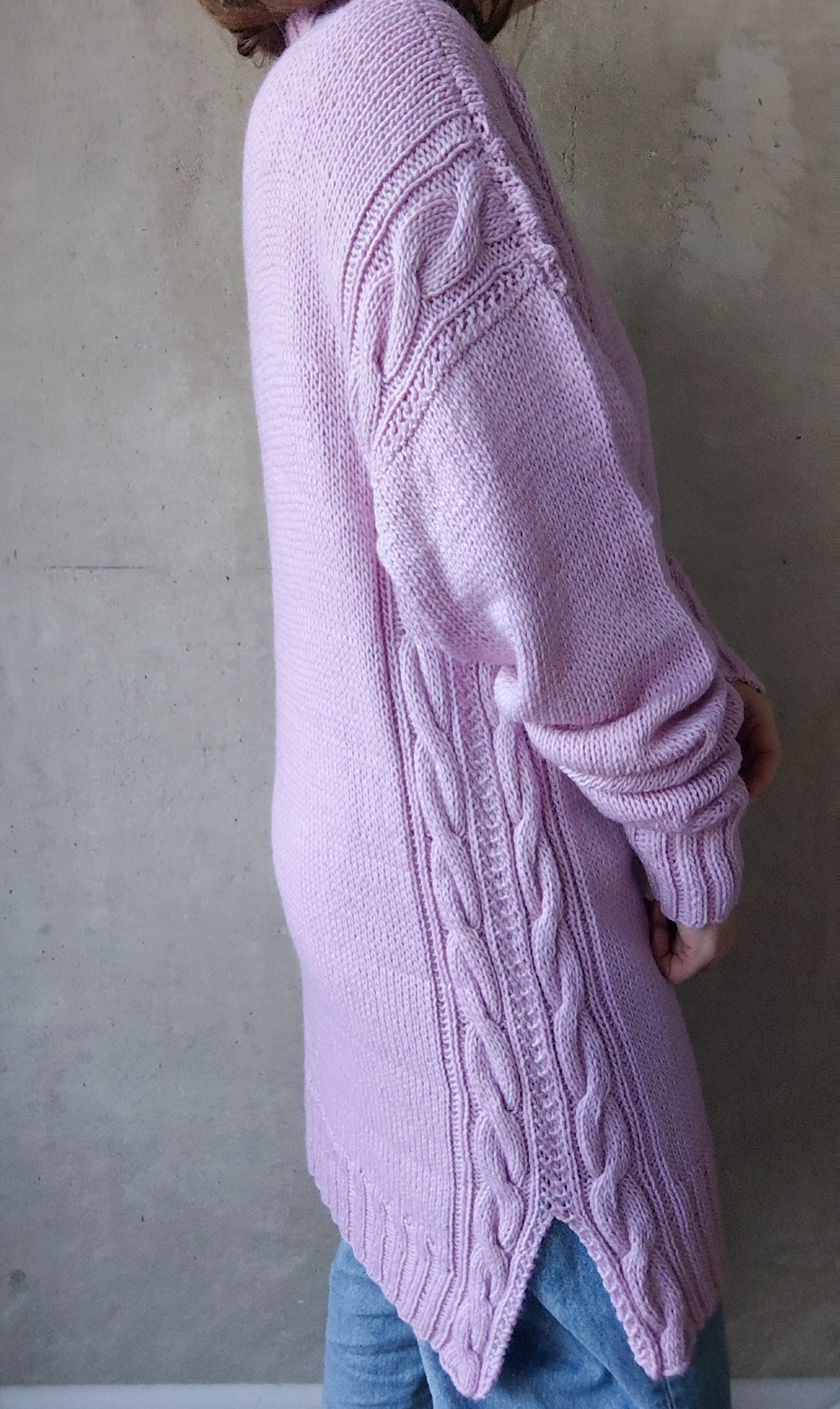 Długi sweter Wełna merino