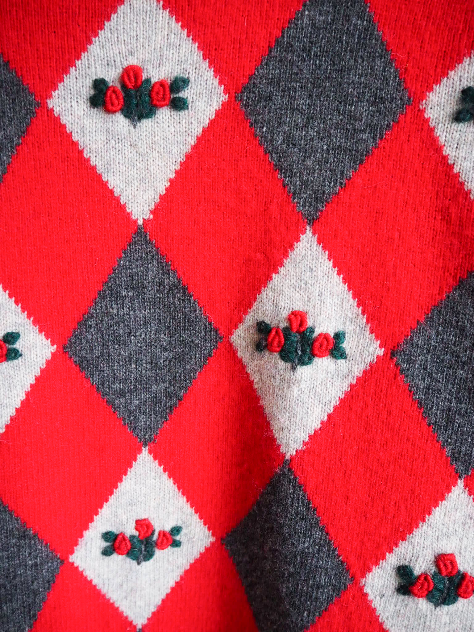 Sweter w róże Vintage