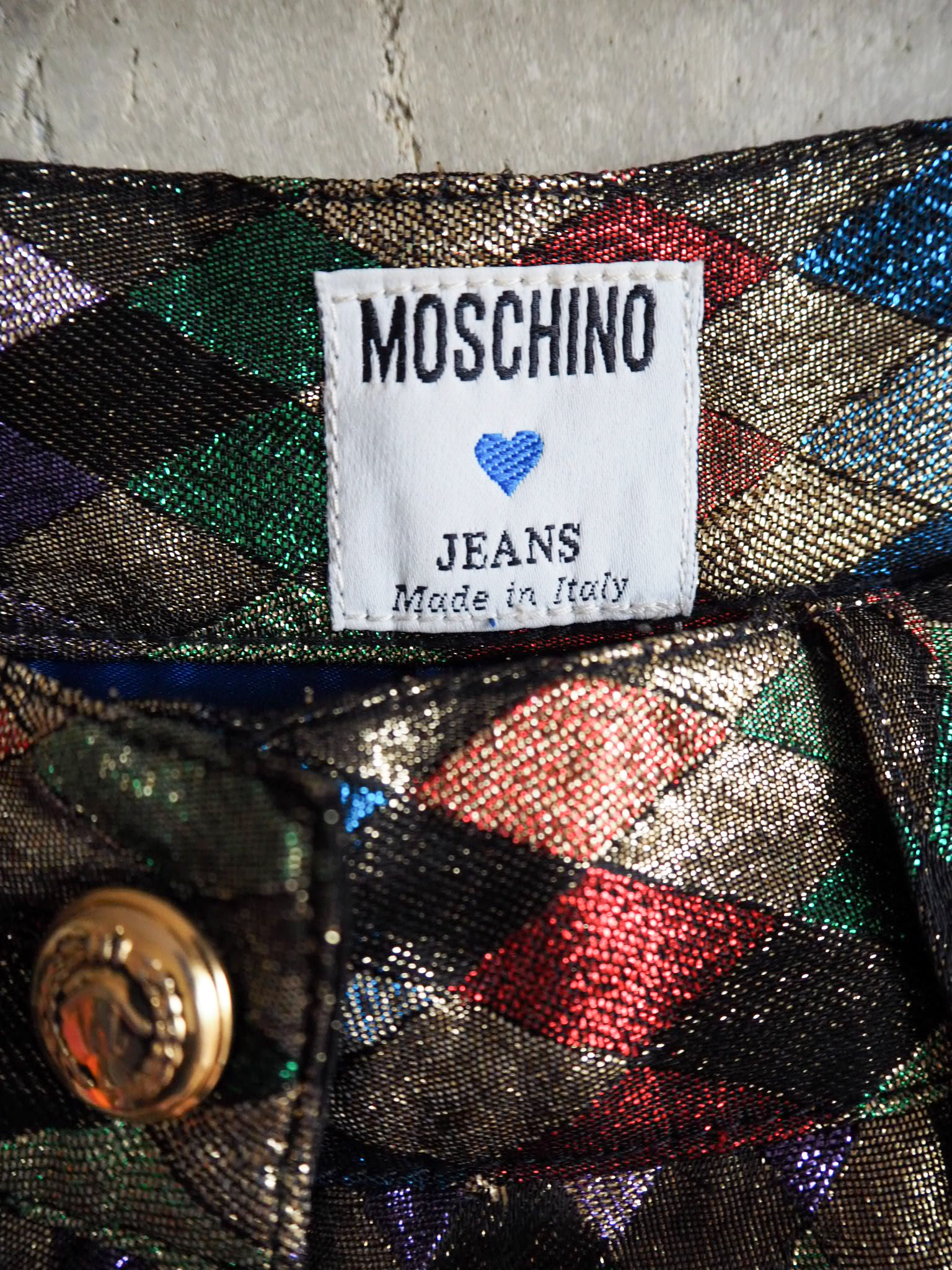 Lurexowe spodnie Vintage Moschino 