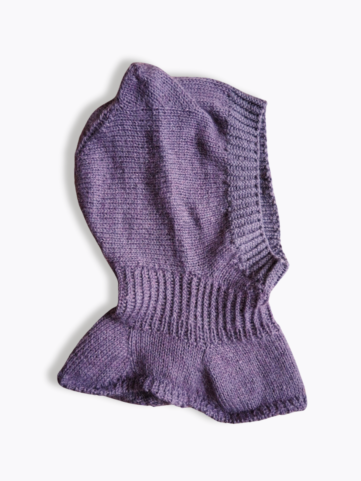 Kapturek z uszkami Wełna Moher Jedwab