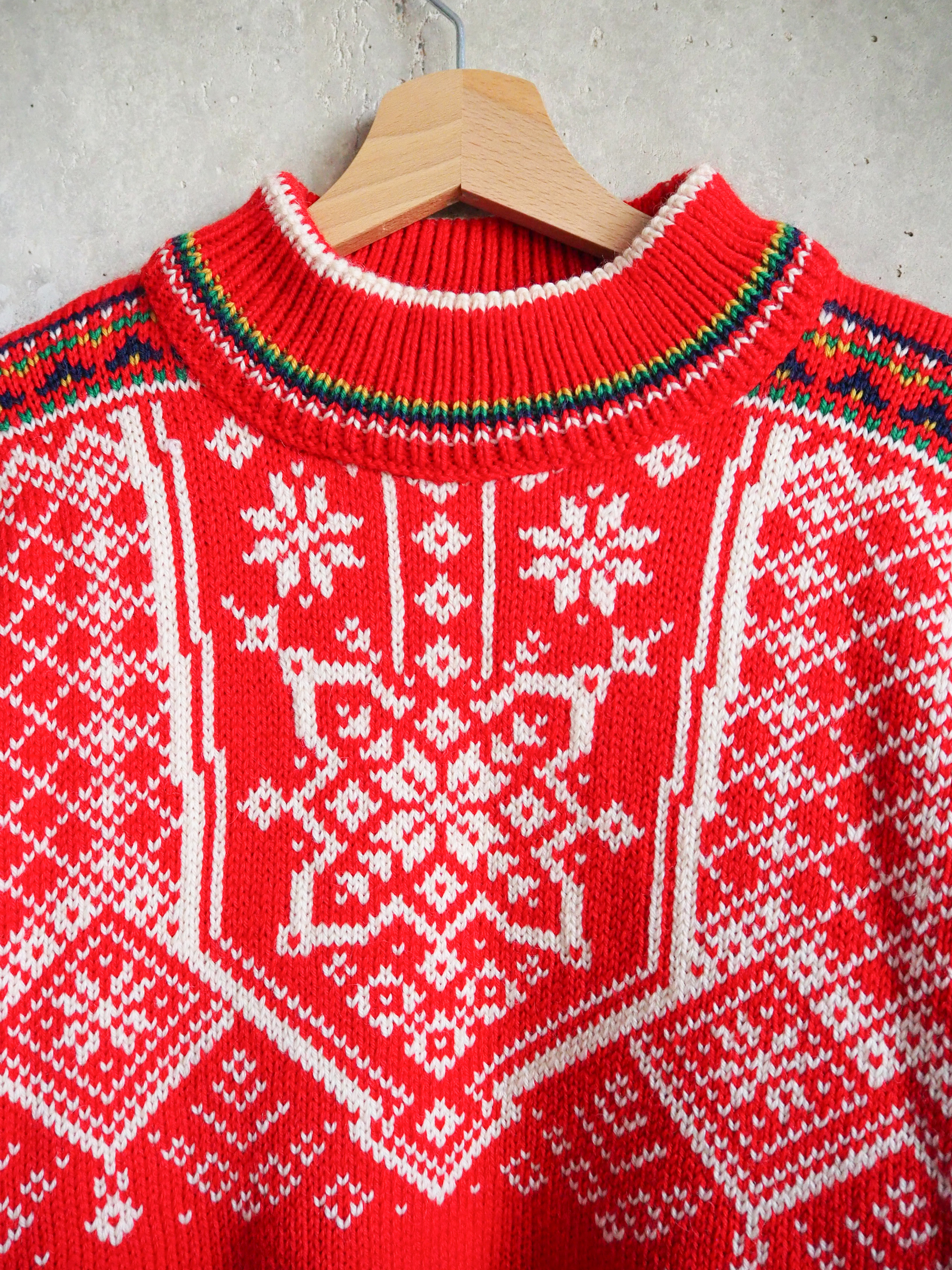 Norweski sweter Vintage Idena Wełna