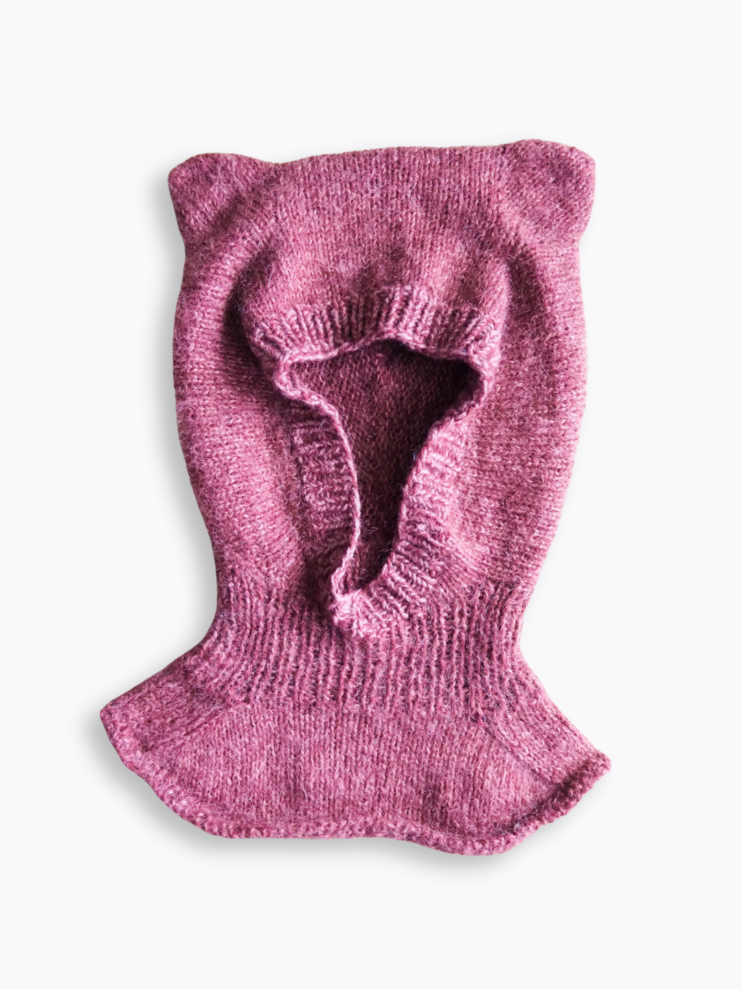 Kapturek z uszkami Wełna Moher Jedwab