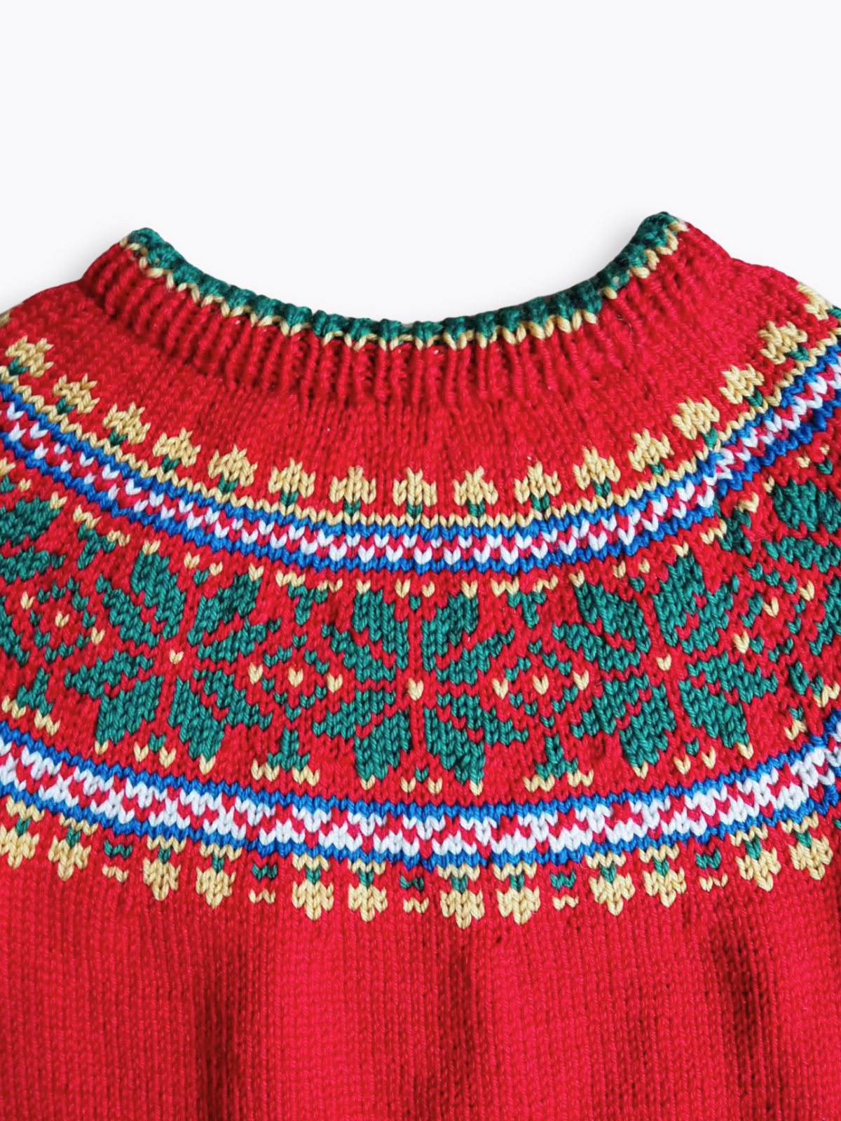 Sweter w świąteczne wzory Wełna