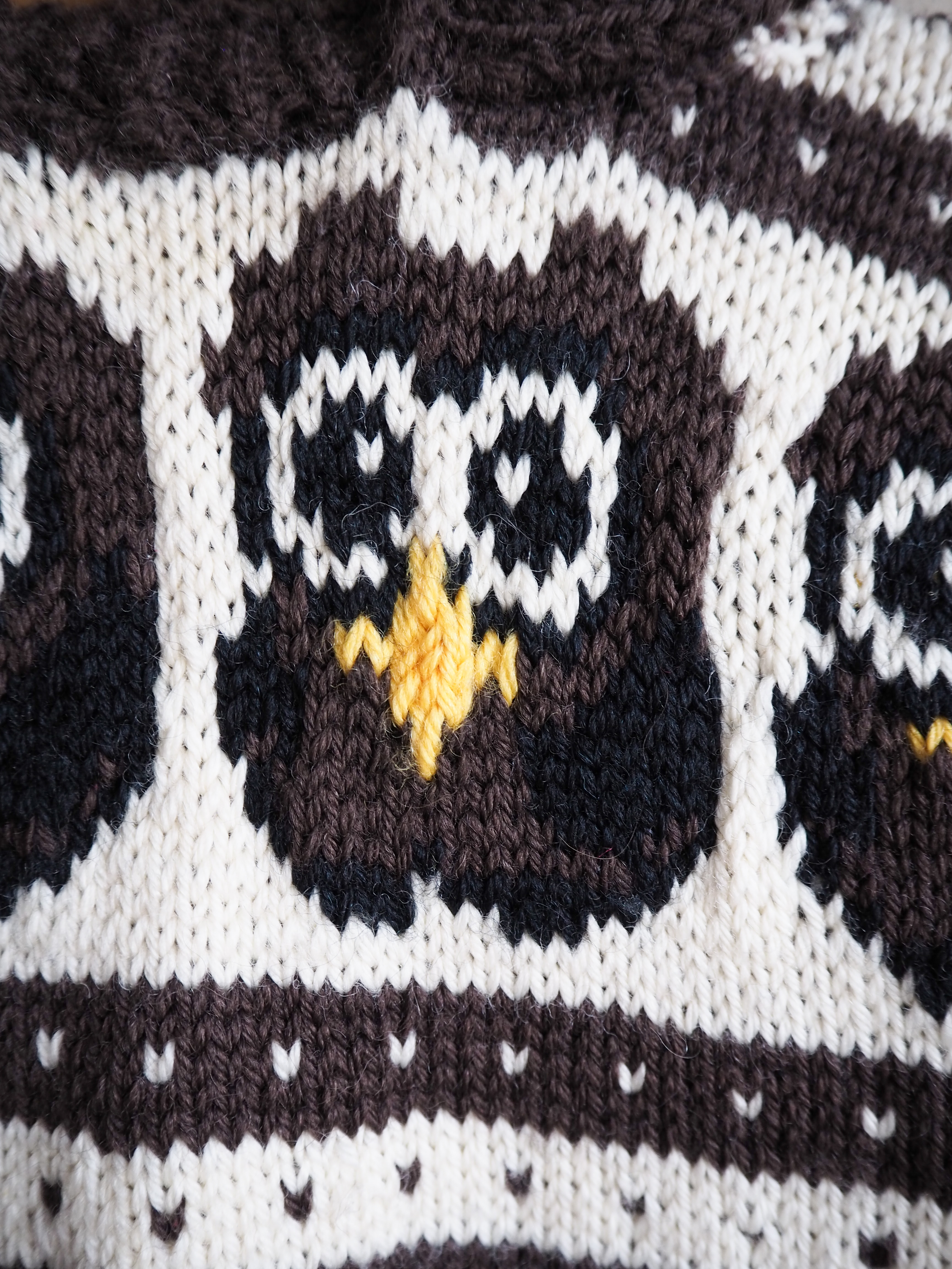 Sweter z kapturem Sowy Wełna