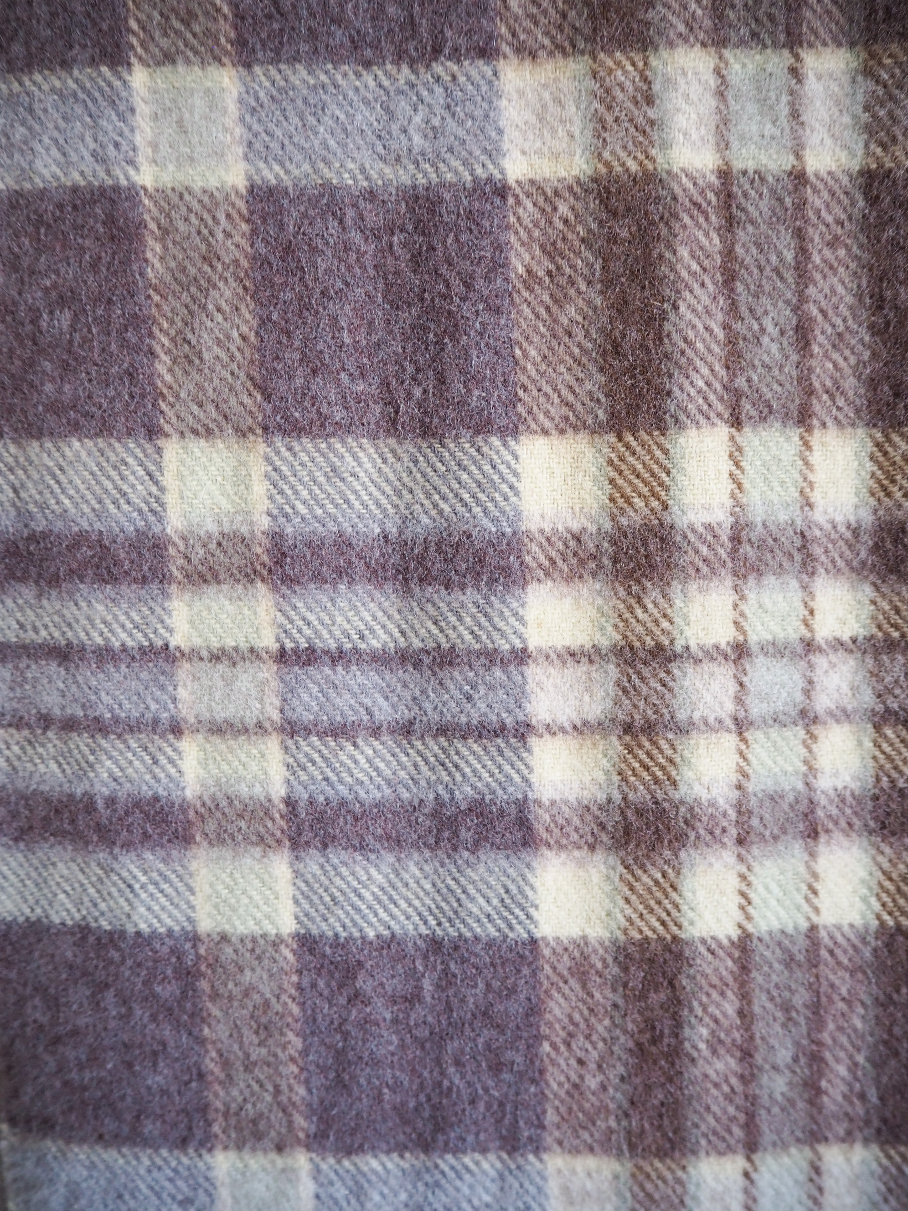 Szalik w kratę Part Two Vintage Wełna