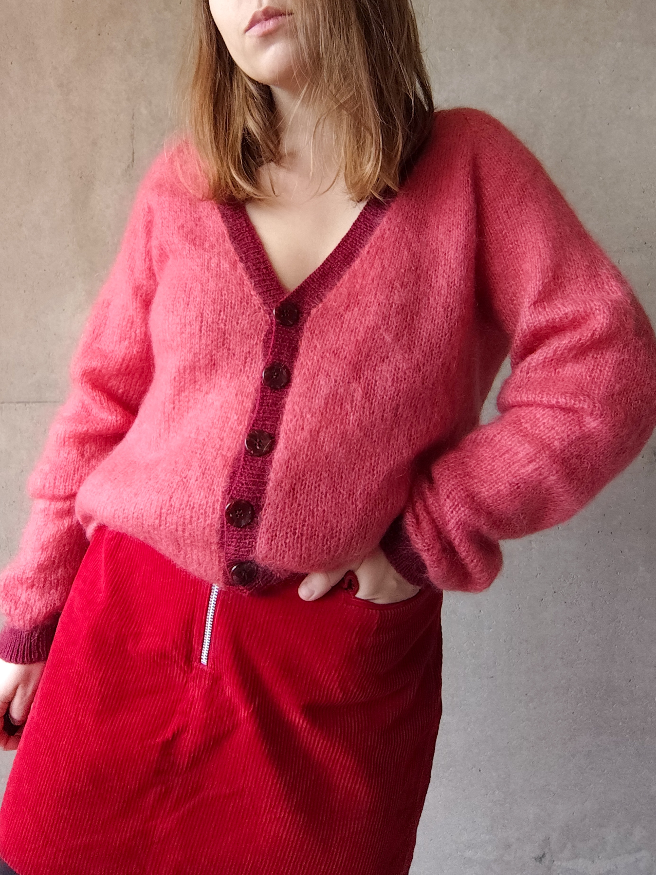 Kardigan Moher Jedwab Wełna