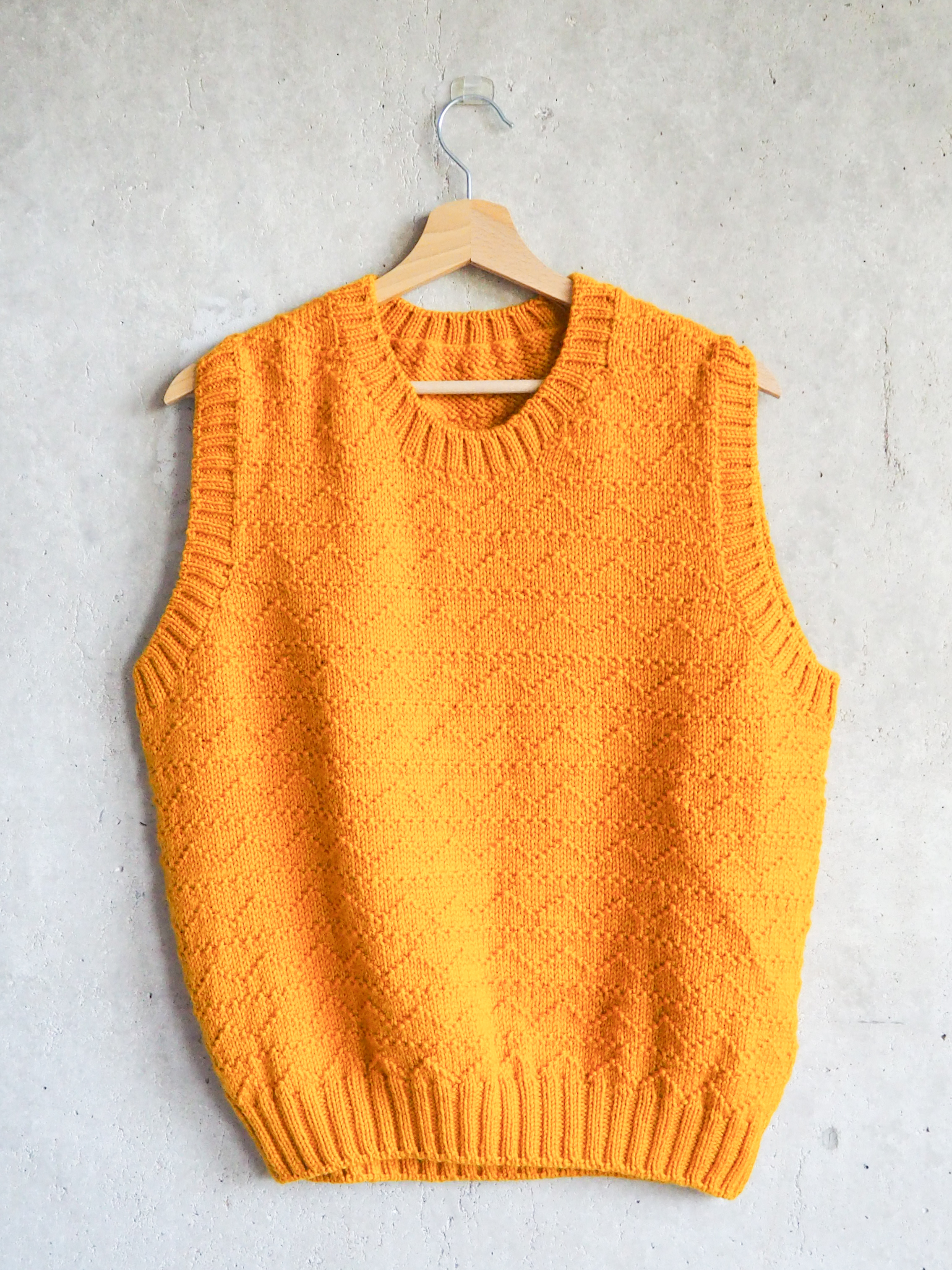 Kamizelka musztardowa Wełna