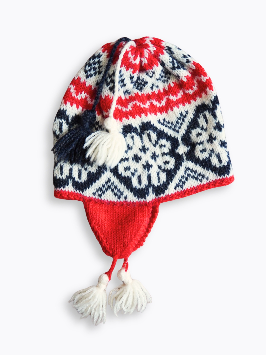 Czapka w kwiaty Wełna