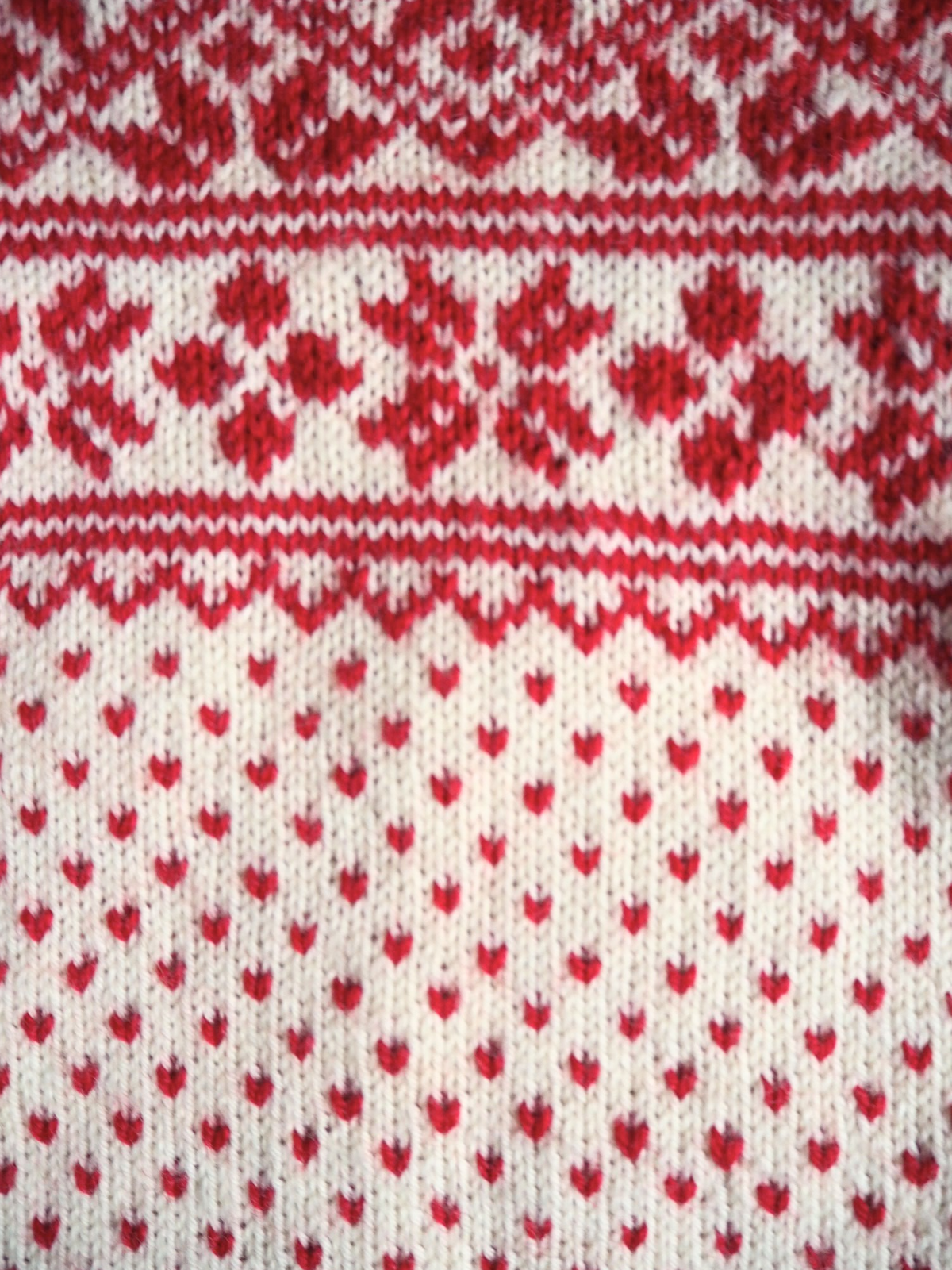 Sweter w norweskie wzory Wełna