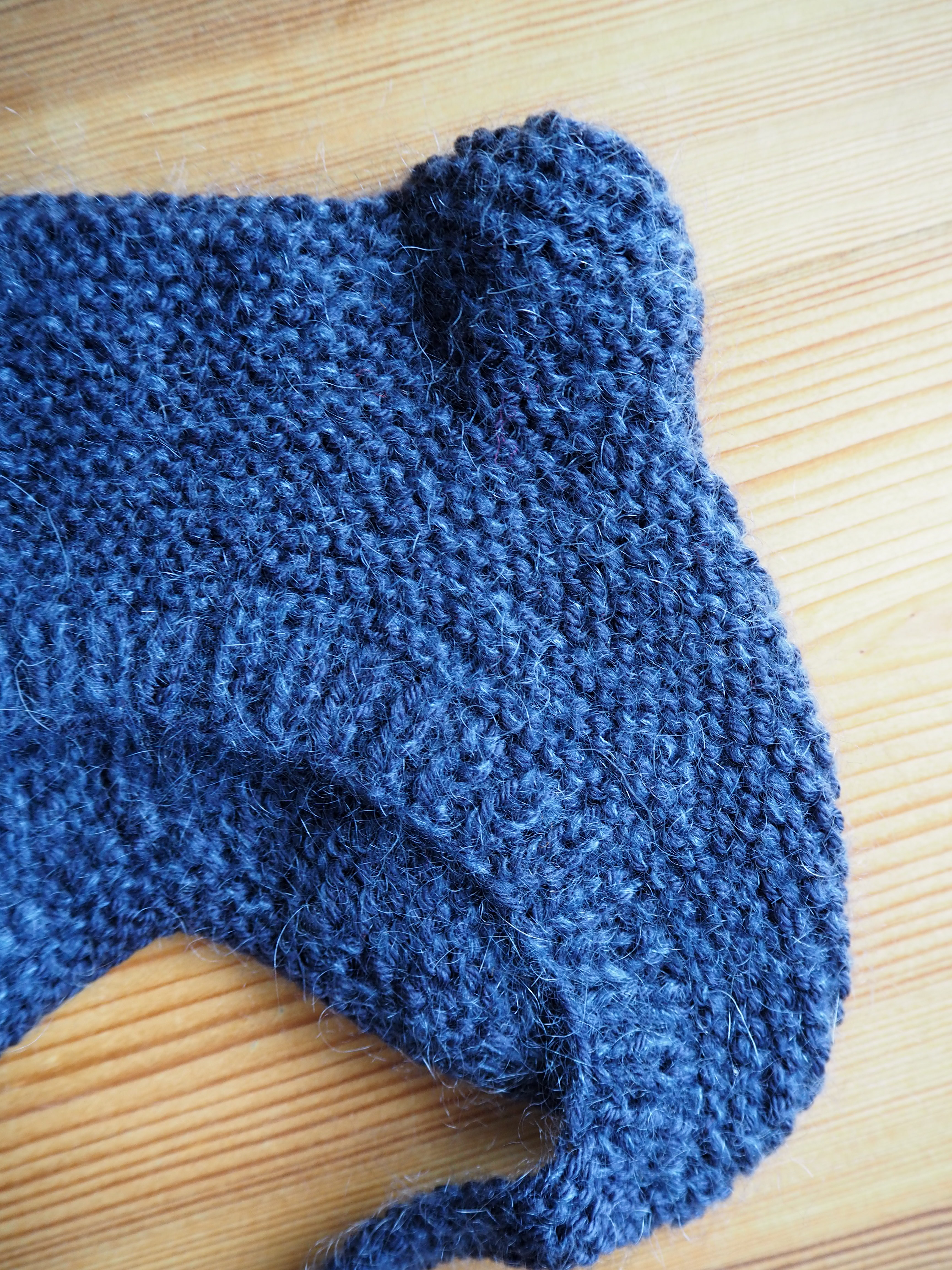 Bonetka z uszkami Wełna Moher Jedwab