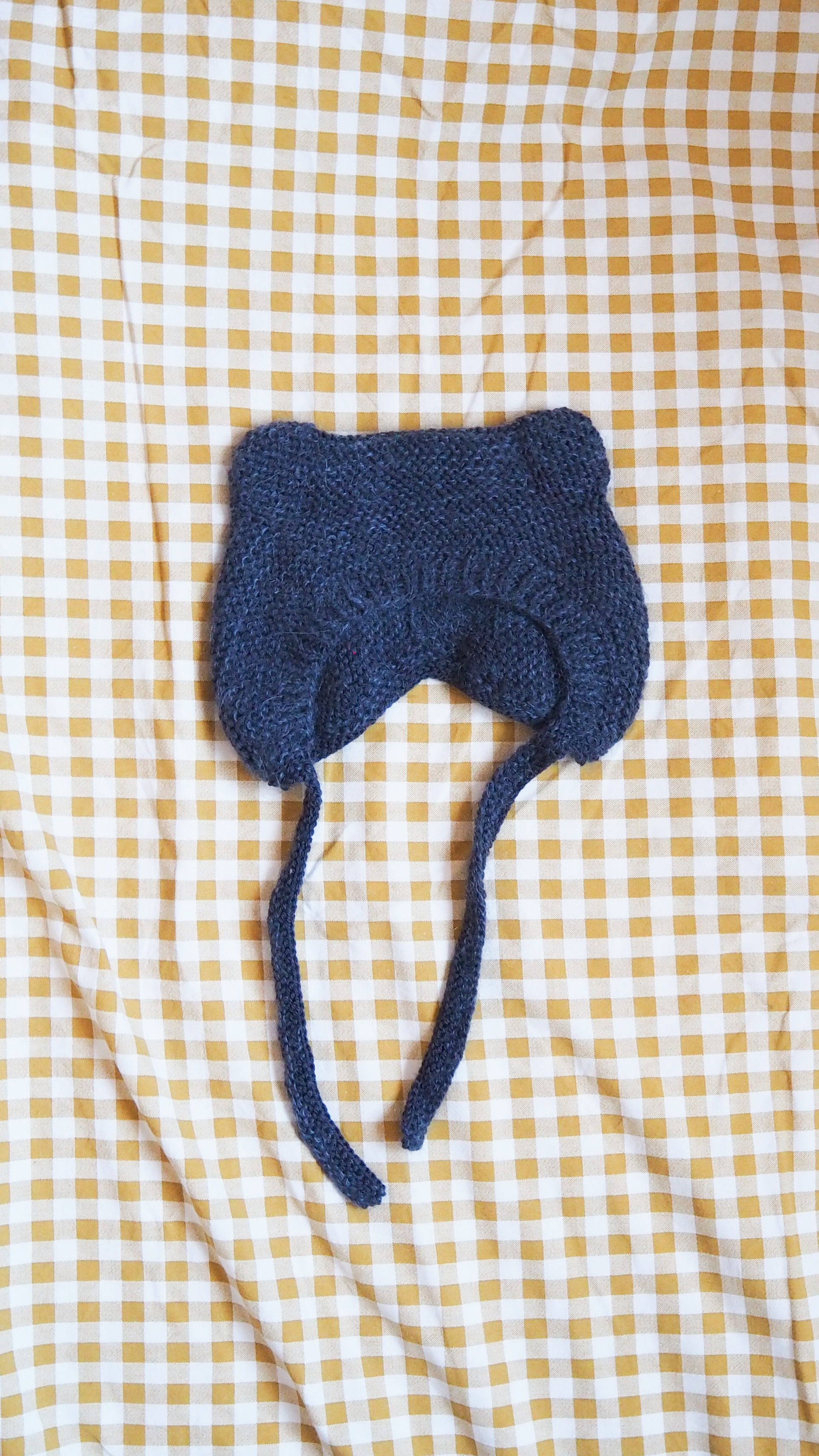 Bonetka z uszkami Wełna Moher Jedwab