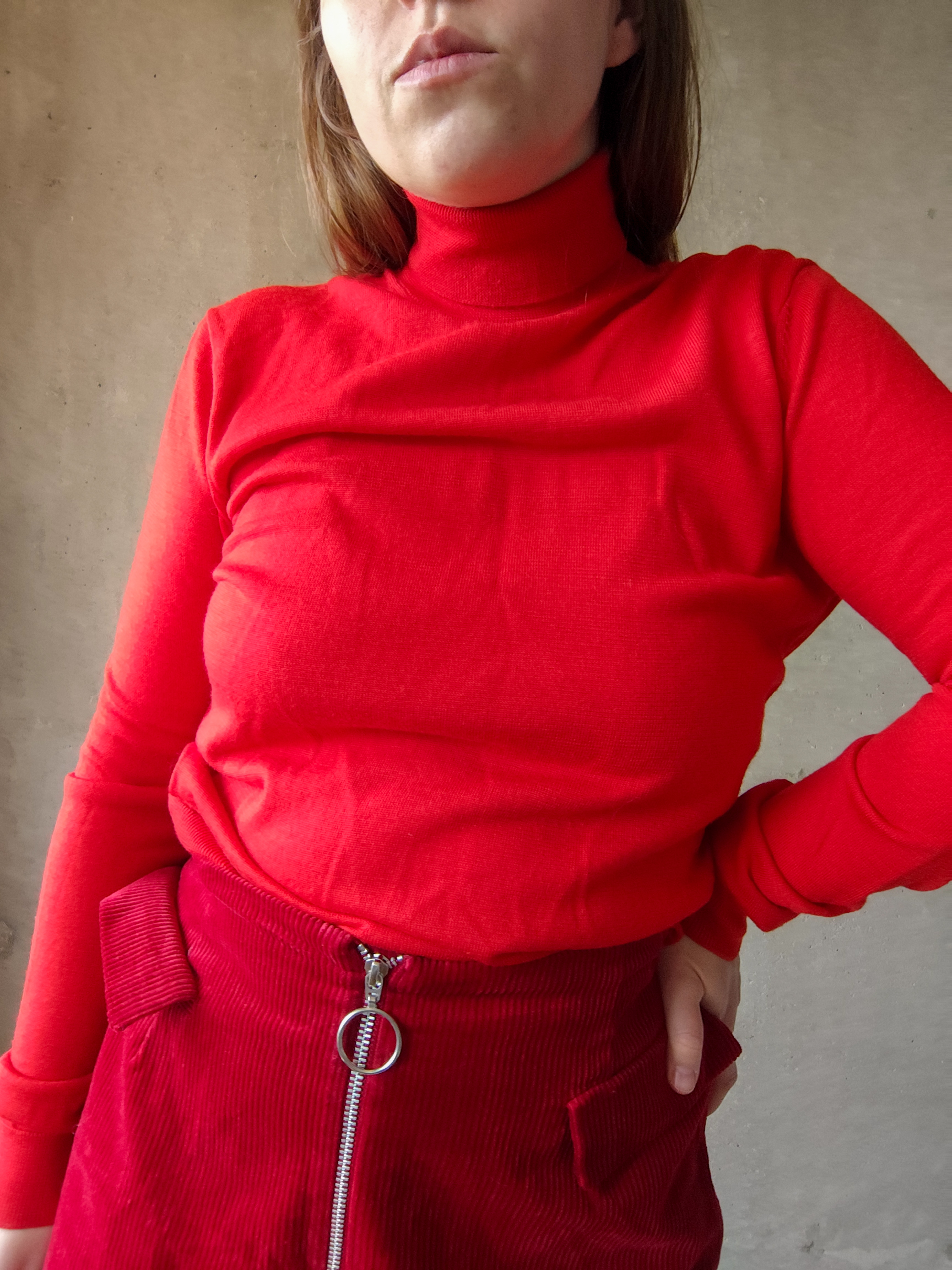 Sweter z golfem Wełna merino