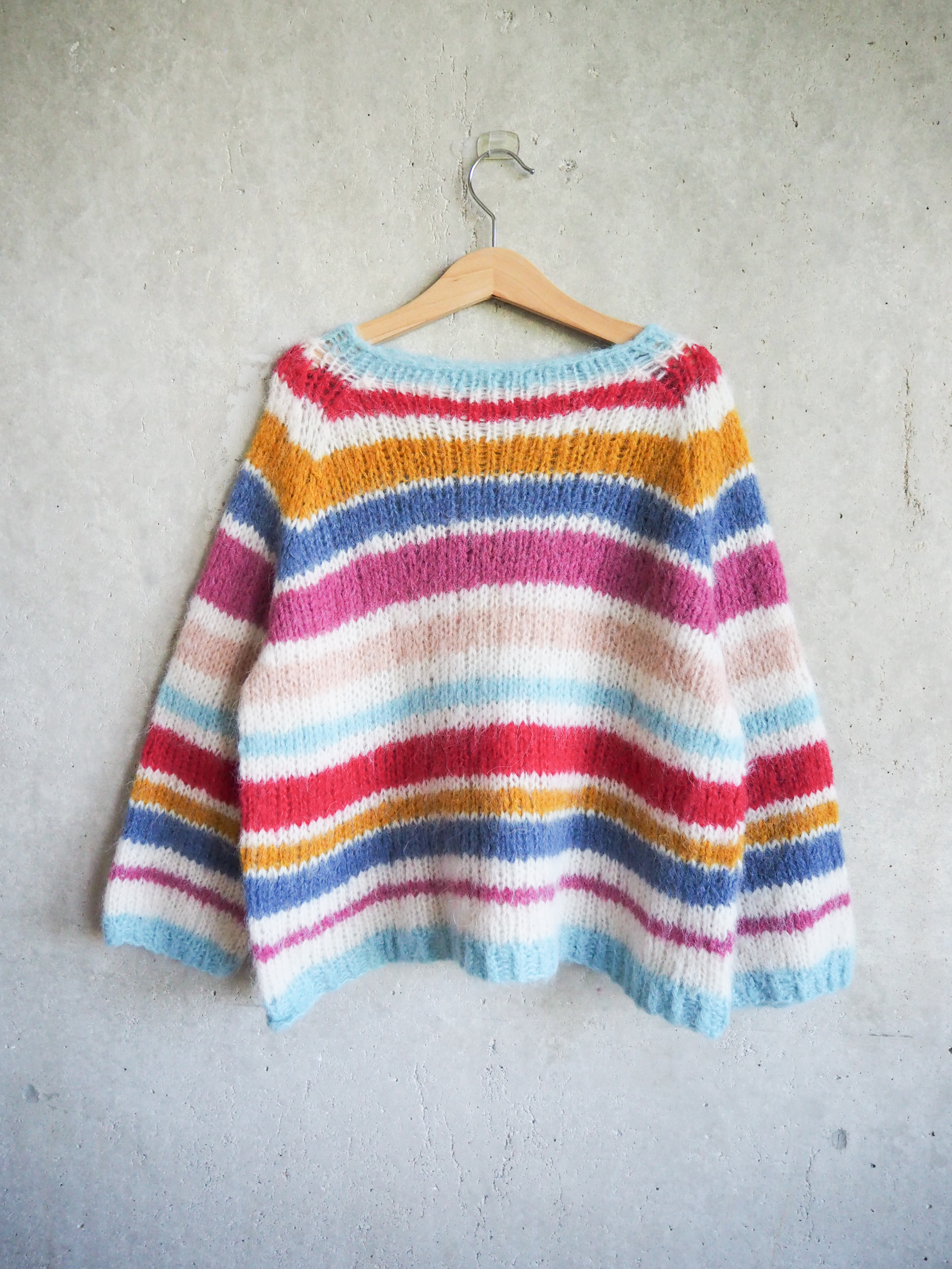 Sweter w paski Alpaka Jedwab