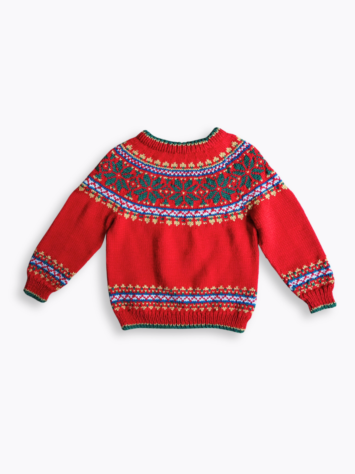 Sweter w świąteczne wzory Wełna