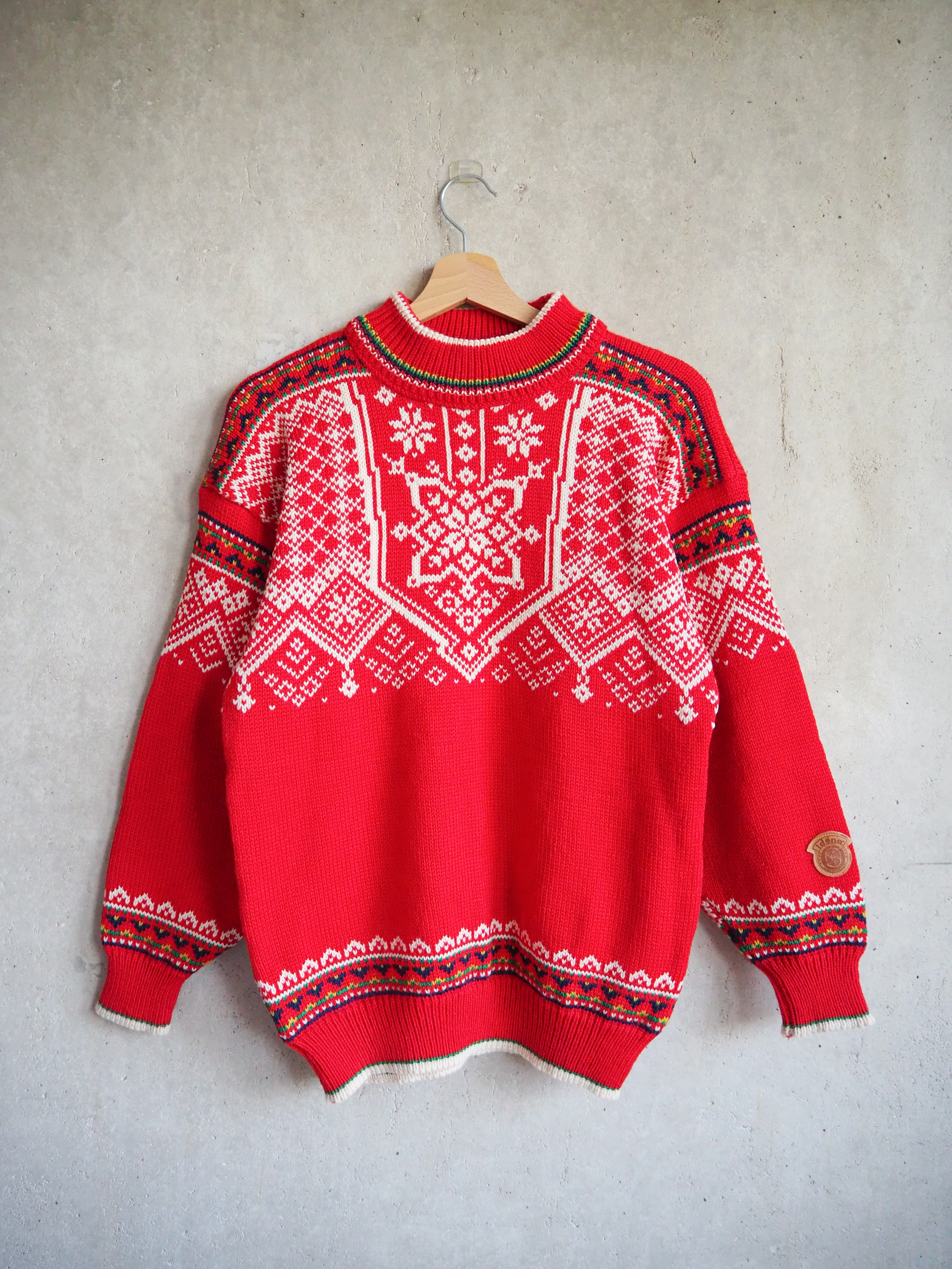 Norweski sweter Vintage Idena Wełna