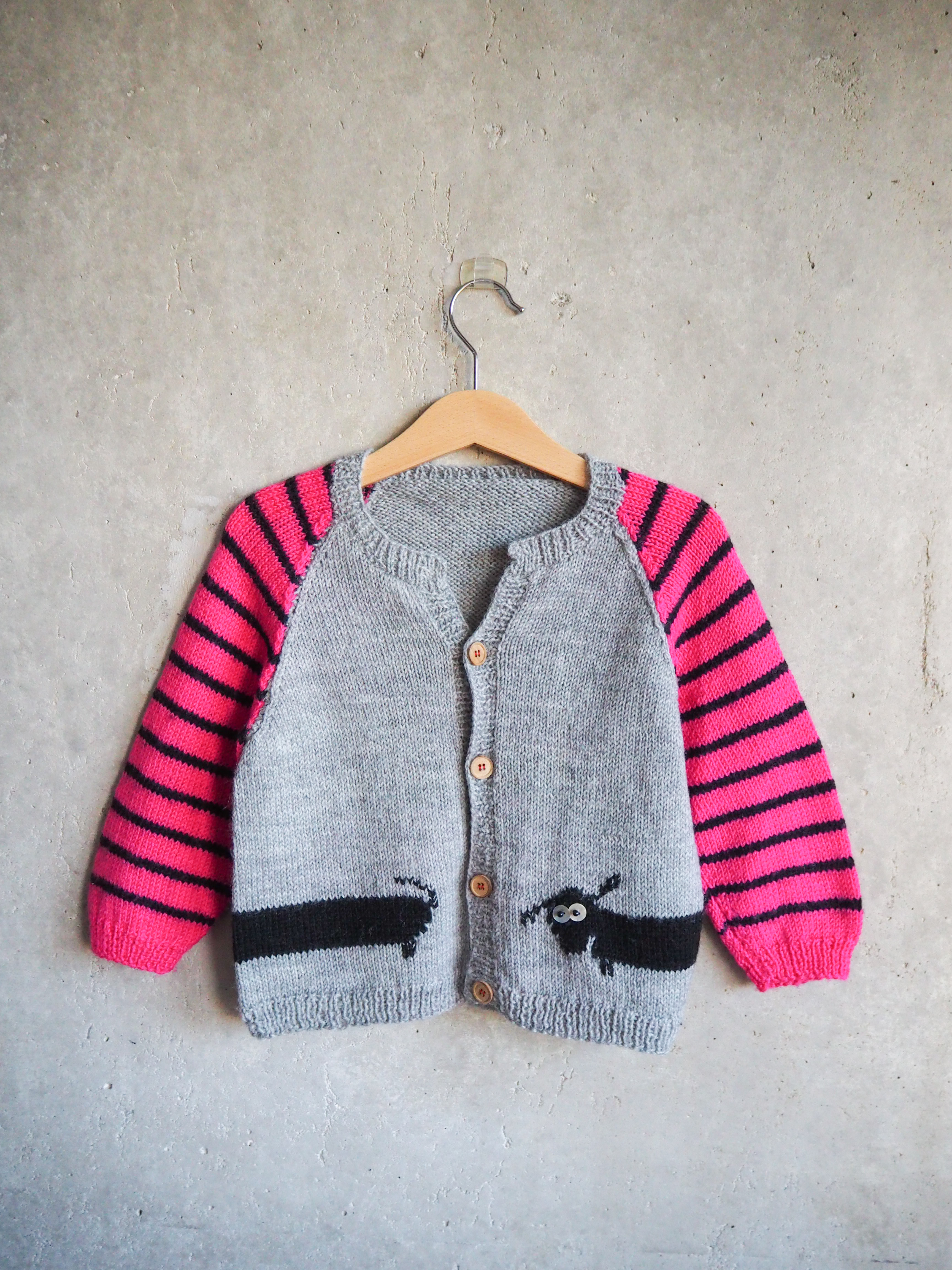 Kardigan z jamnikiem Wełna