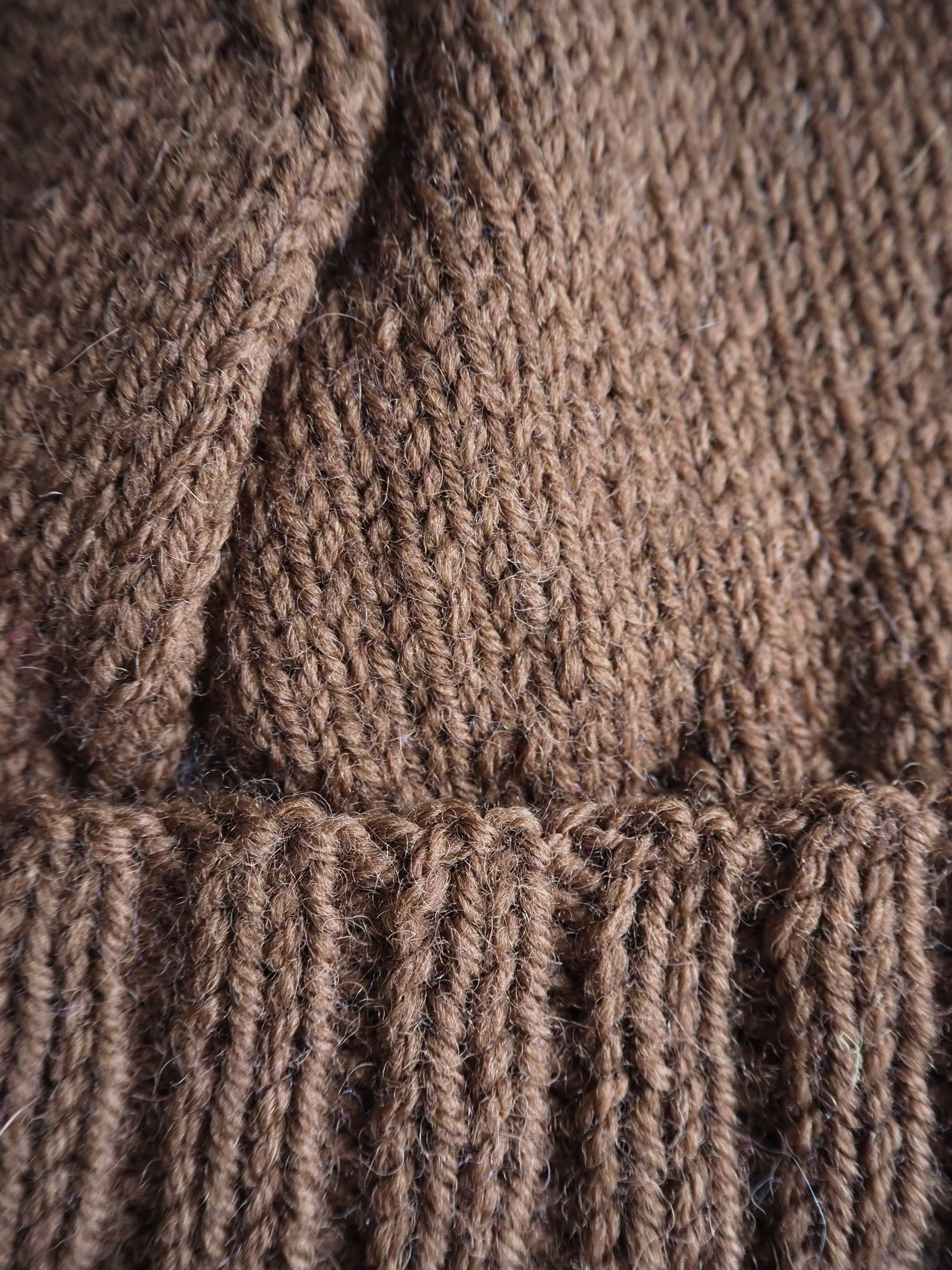 Brązowa czapka Wełna