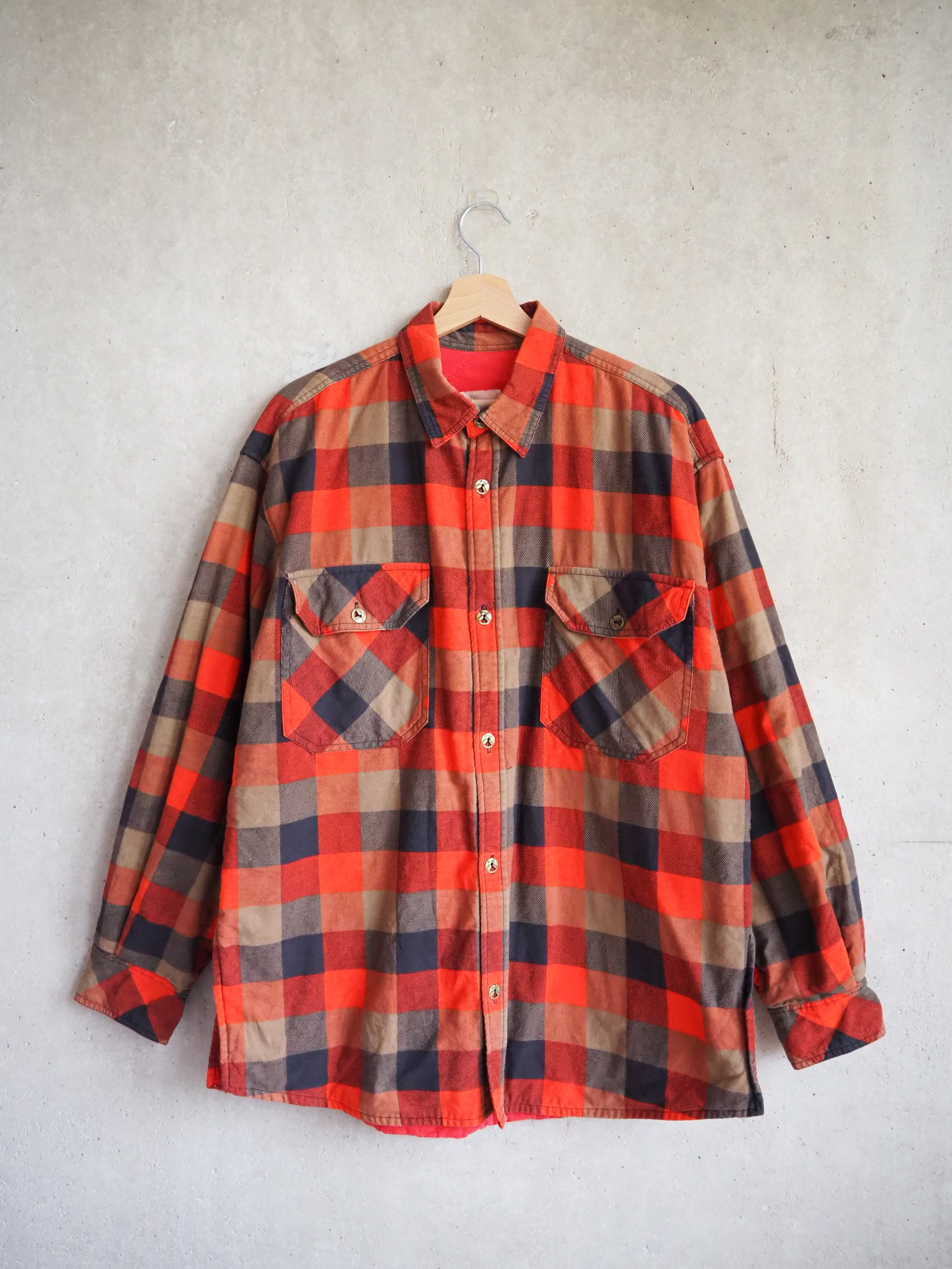 Ocieplana koszula w kratę Vintage