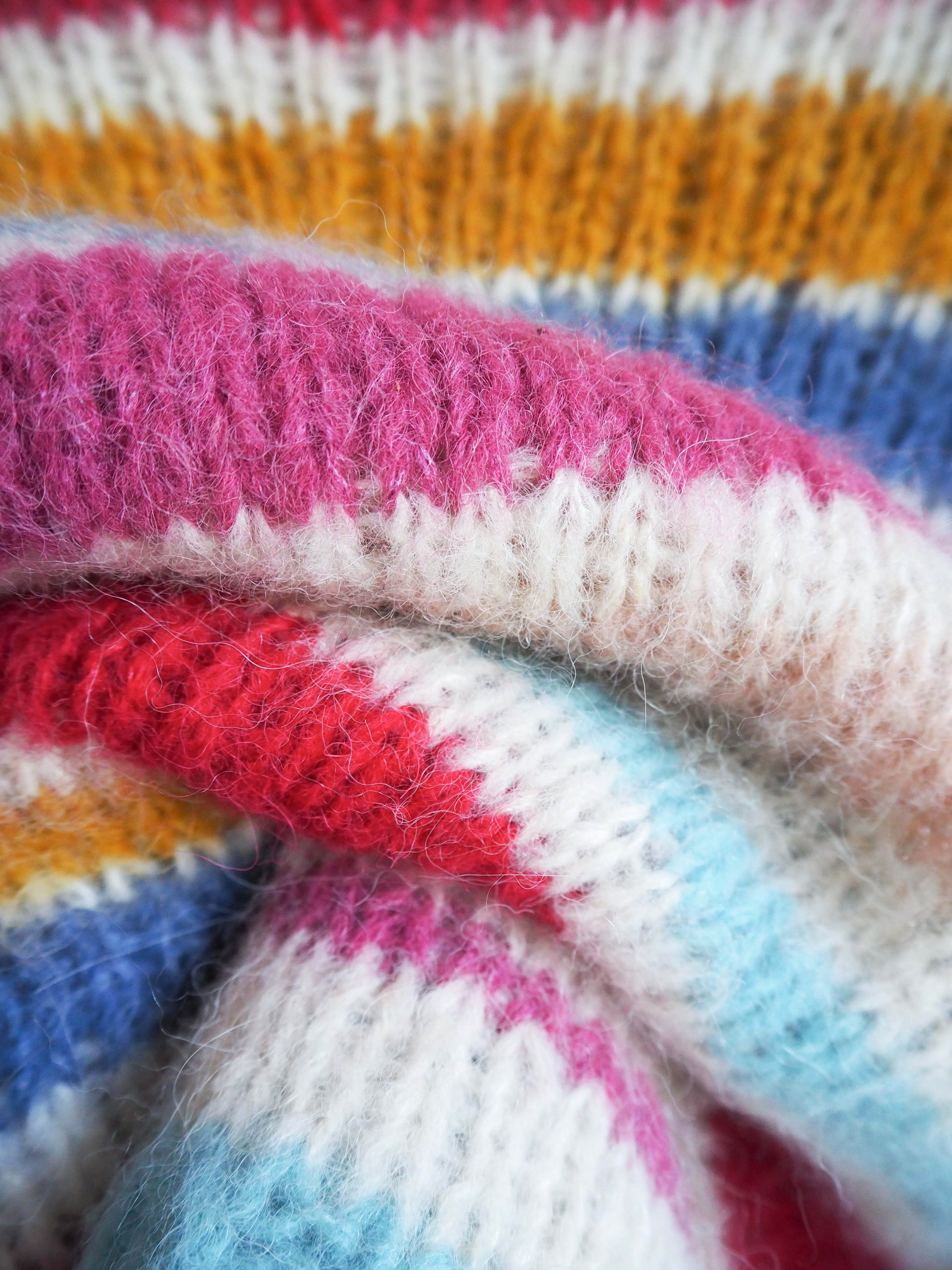 Sweter w paski Alpaka Jedwab
