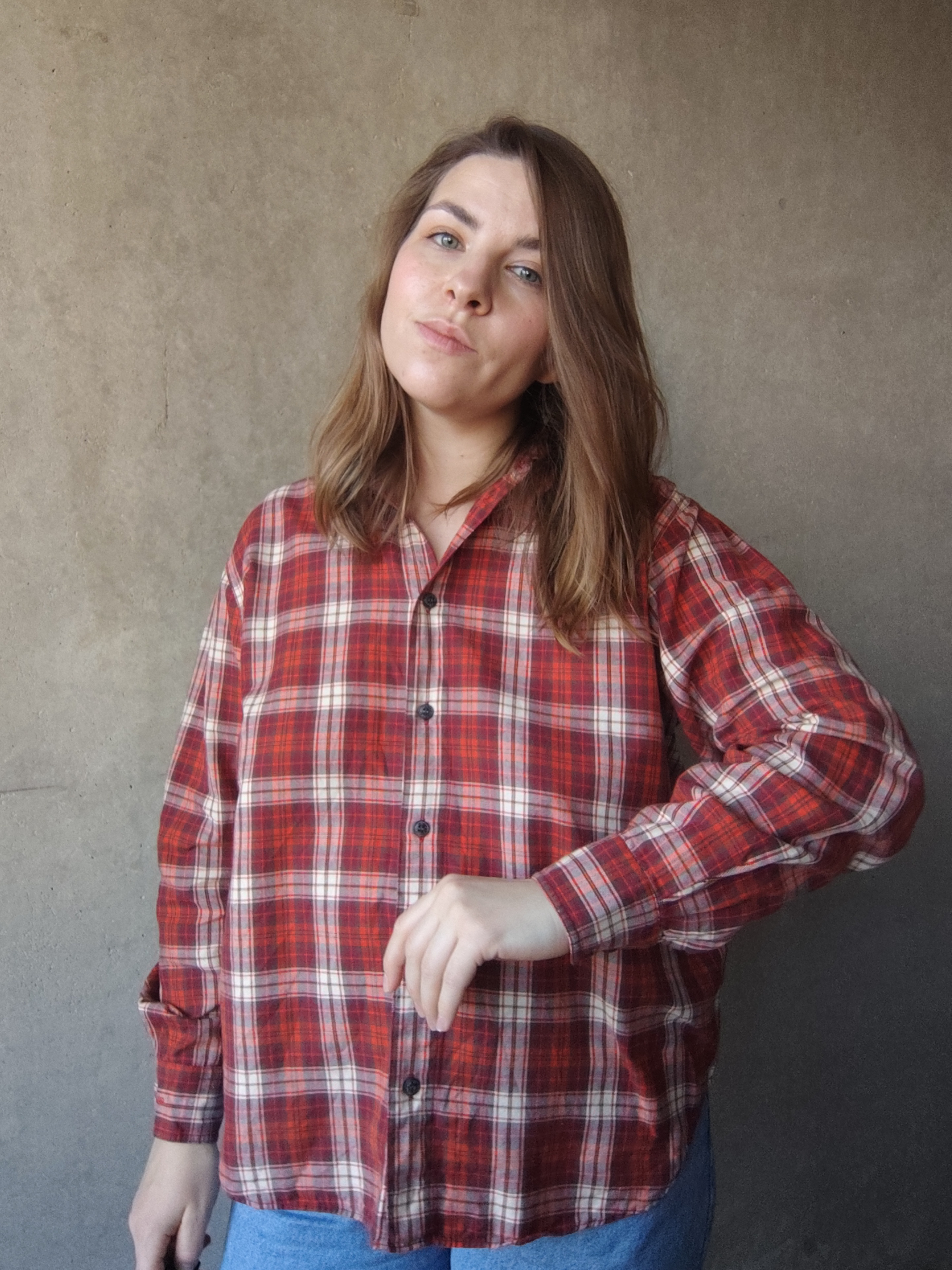 Koszula w kratę Vintage Red Green