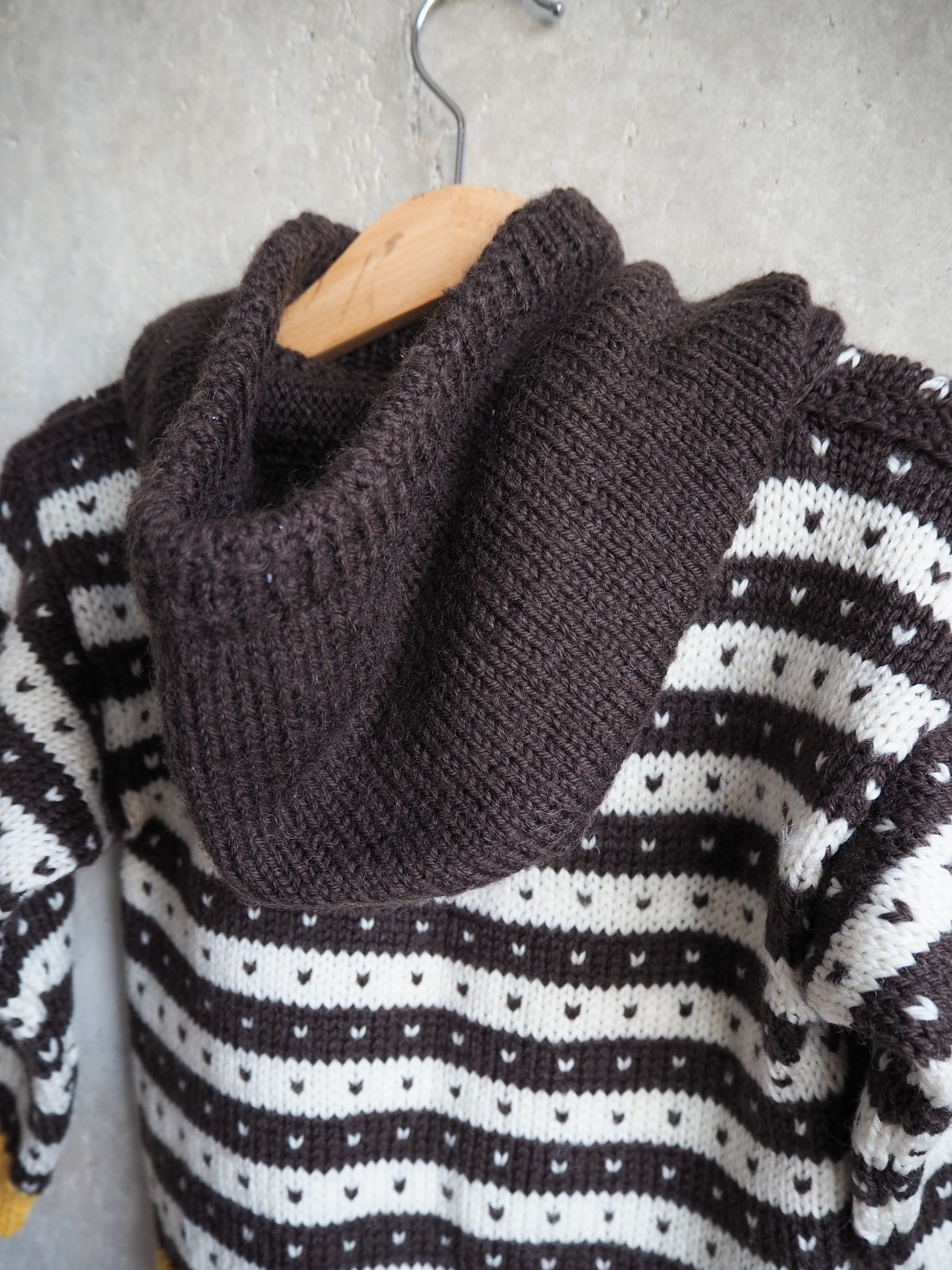 Sweter z kapturem Sowy Wełna