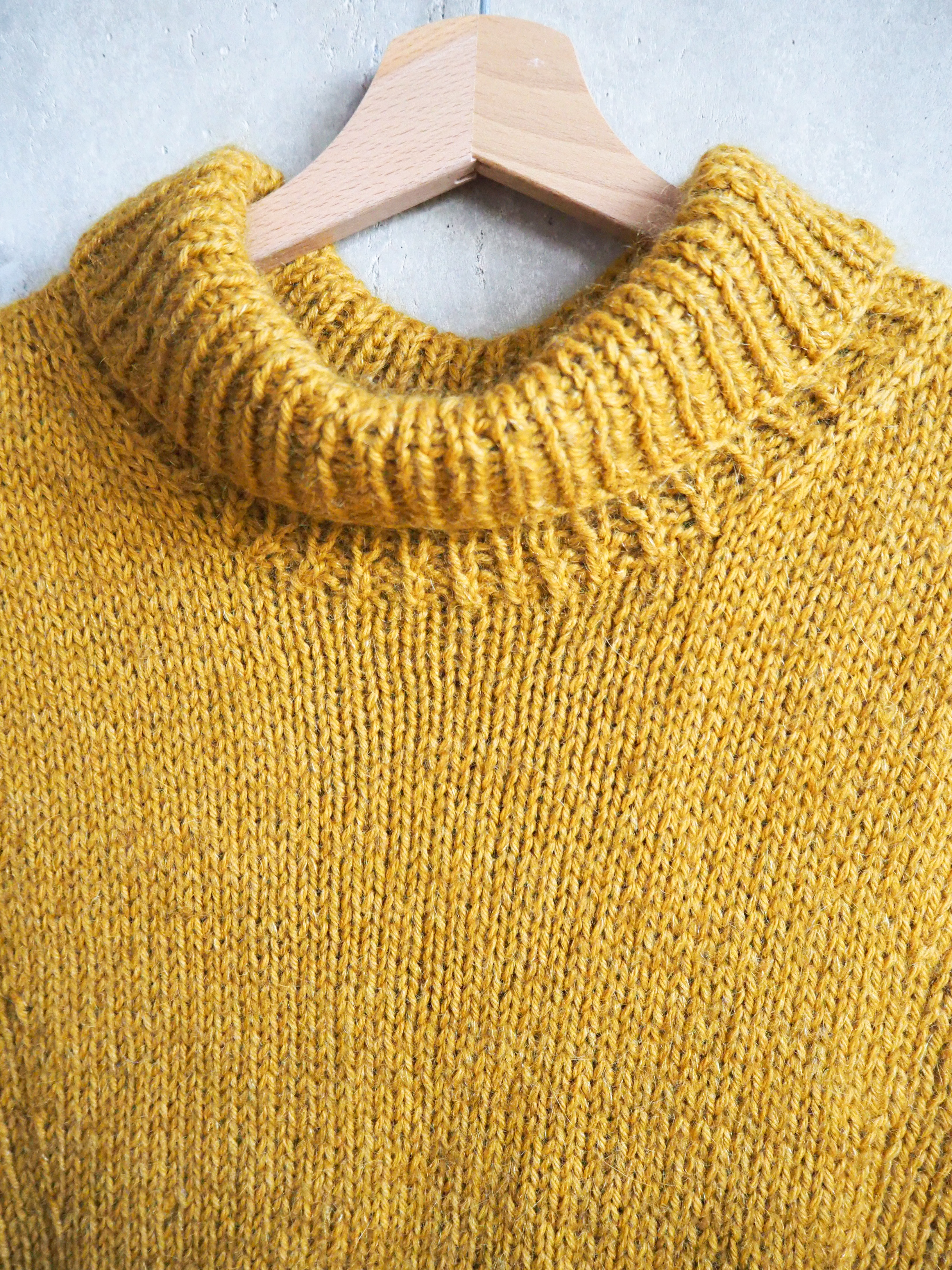 Ocieplacz z golfem Wełna Moher Jedwab