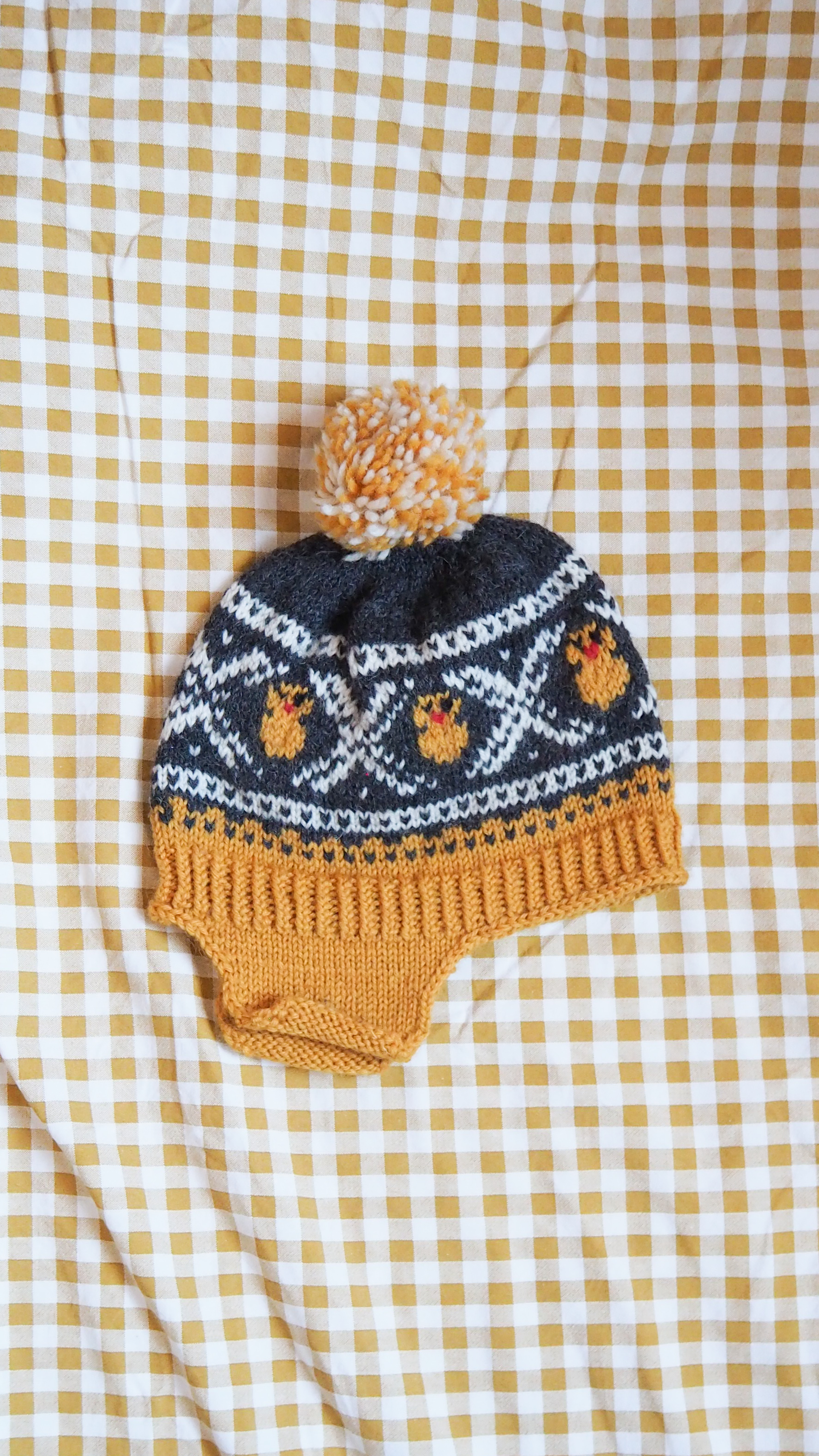 Czapka w kurczaki Wełna