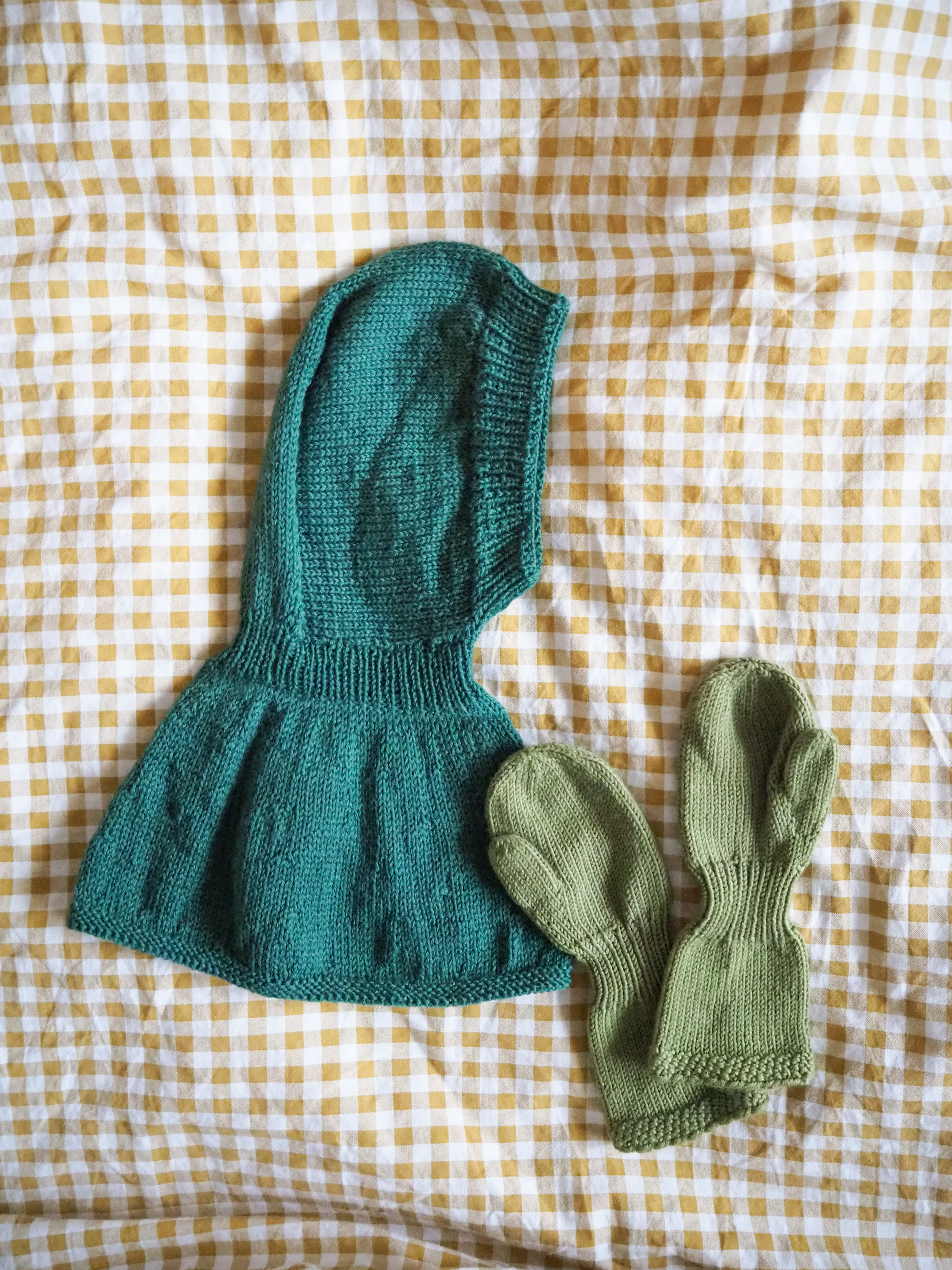 Zielony kapturek Wełna