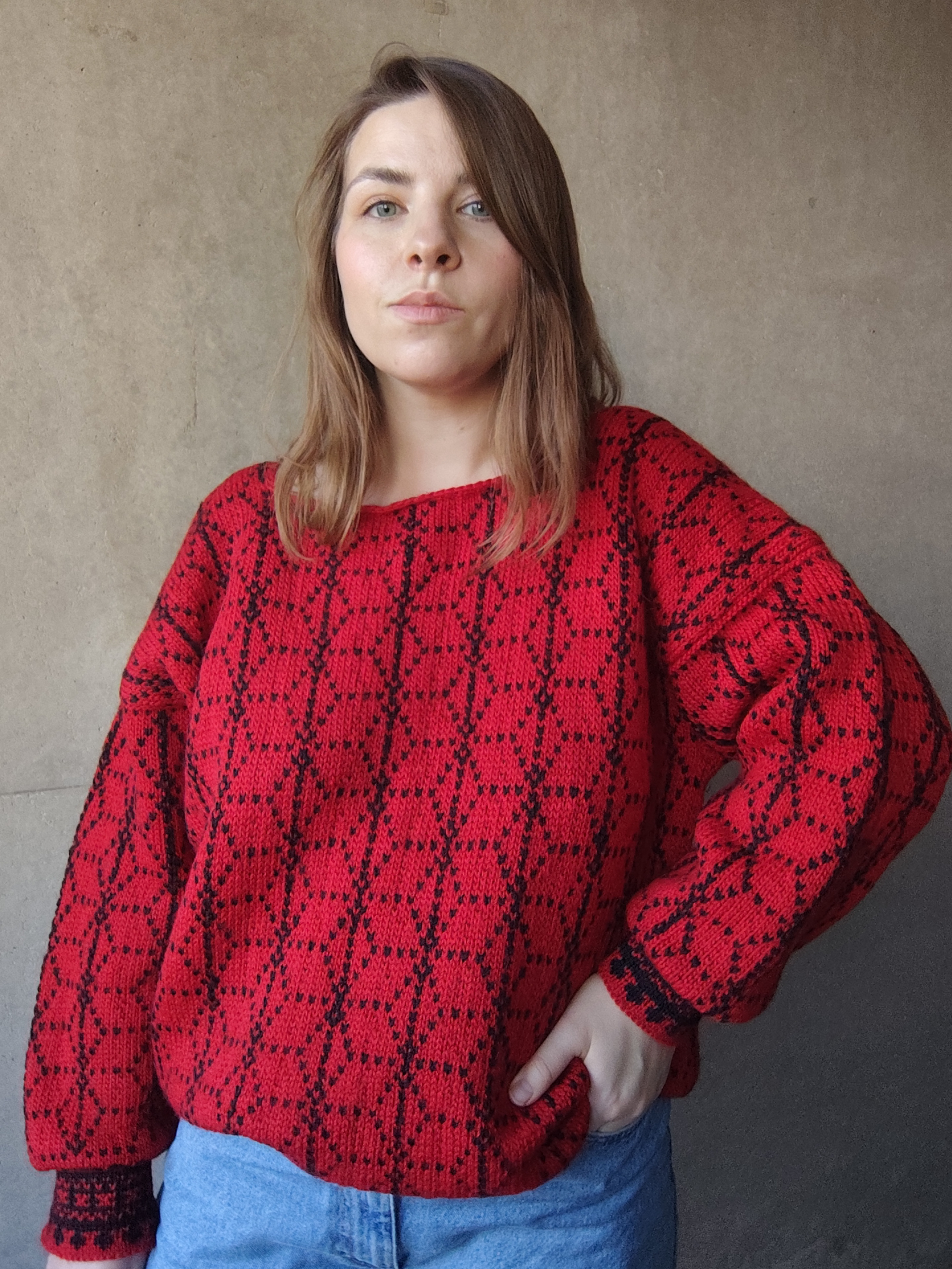 Sweter w gwiazdki Wełna