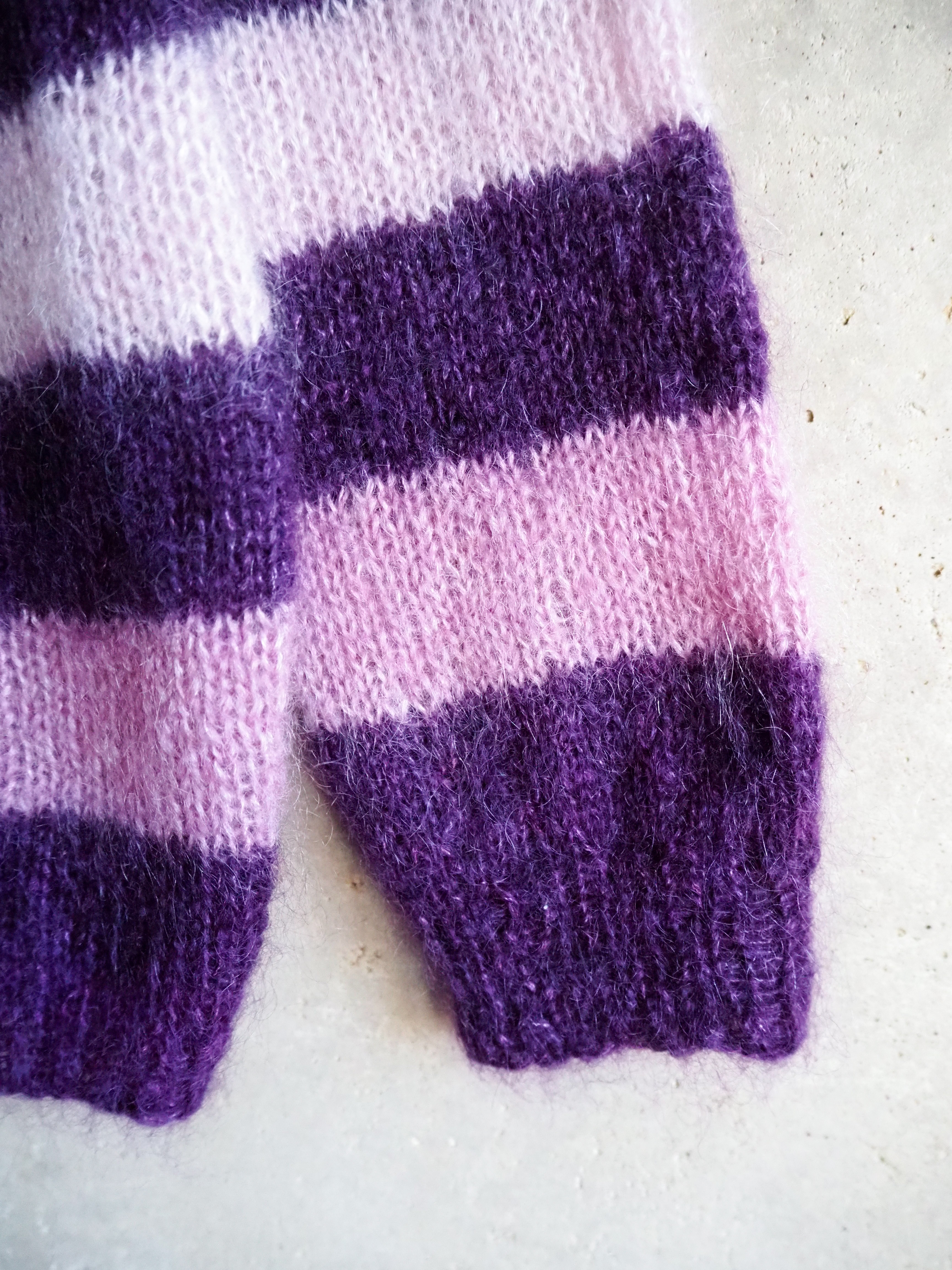 Kardigan w paski Kid Moher Wełna 