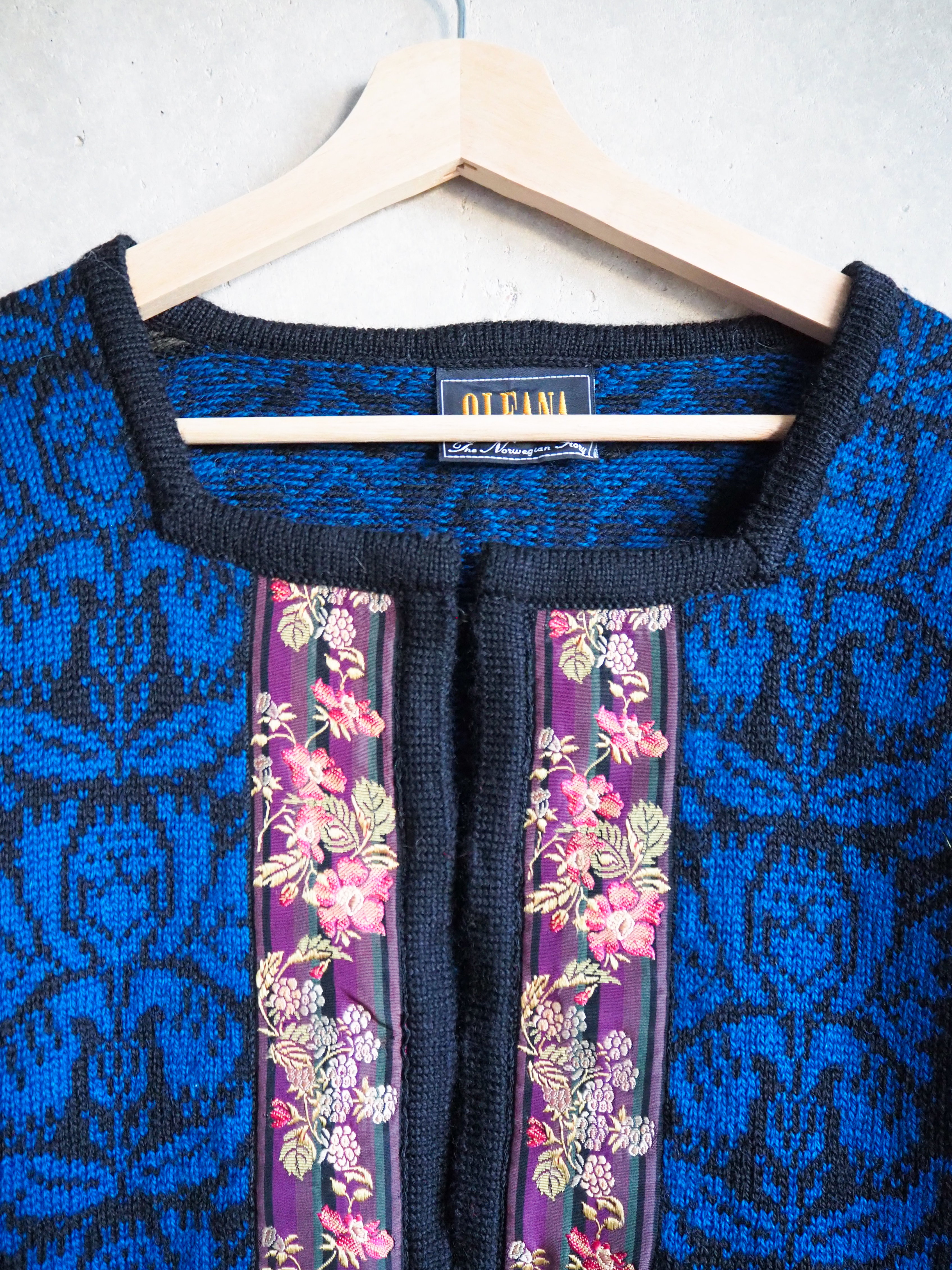 Sweter Vintage Oleana Wełna