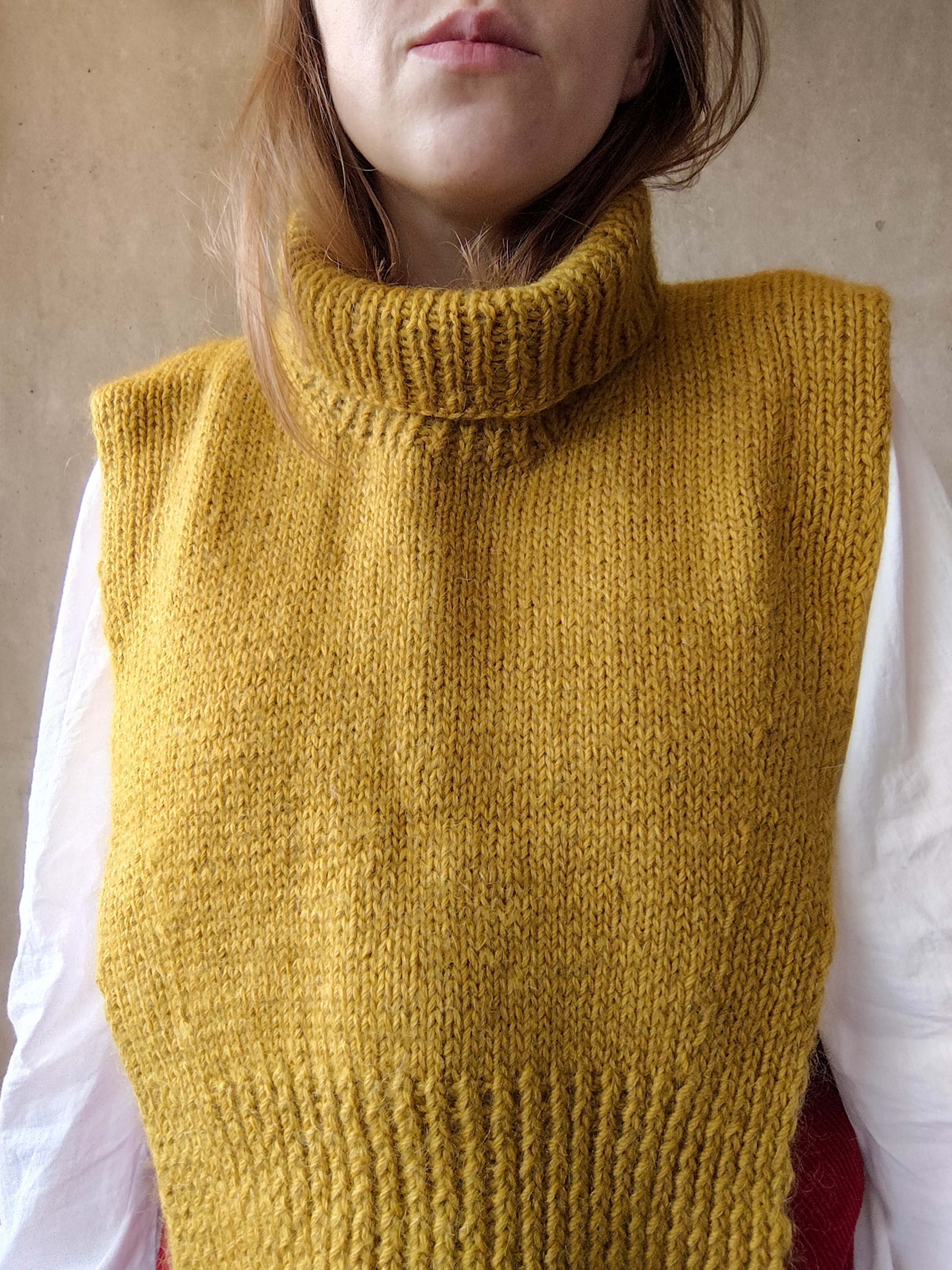 Ocieplacz z golfem Wełna Moher Jedwab