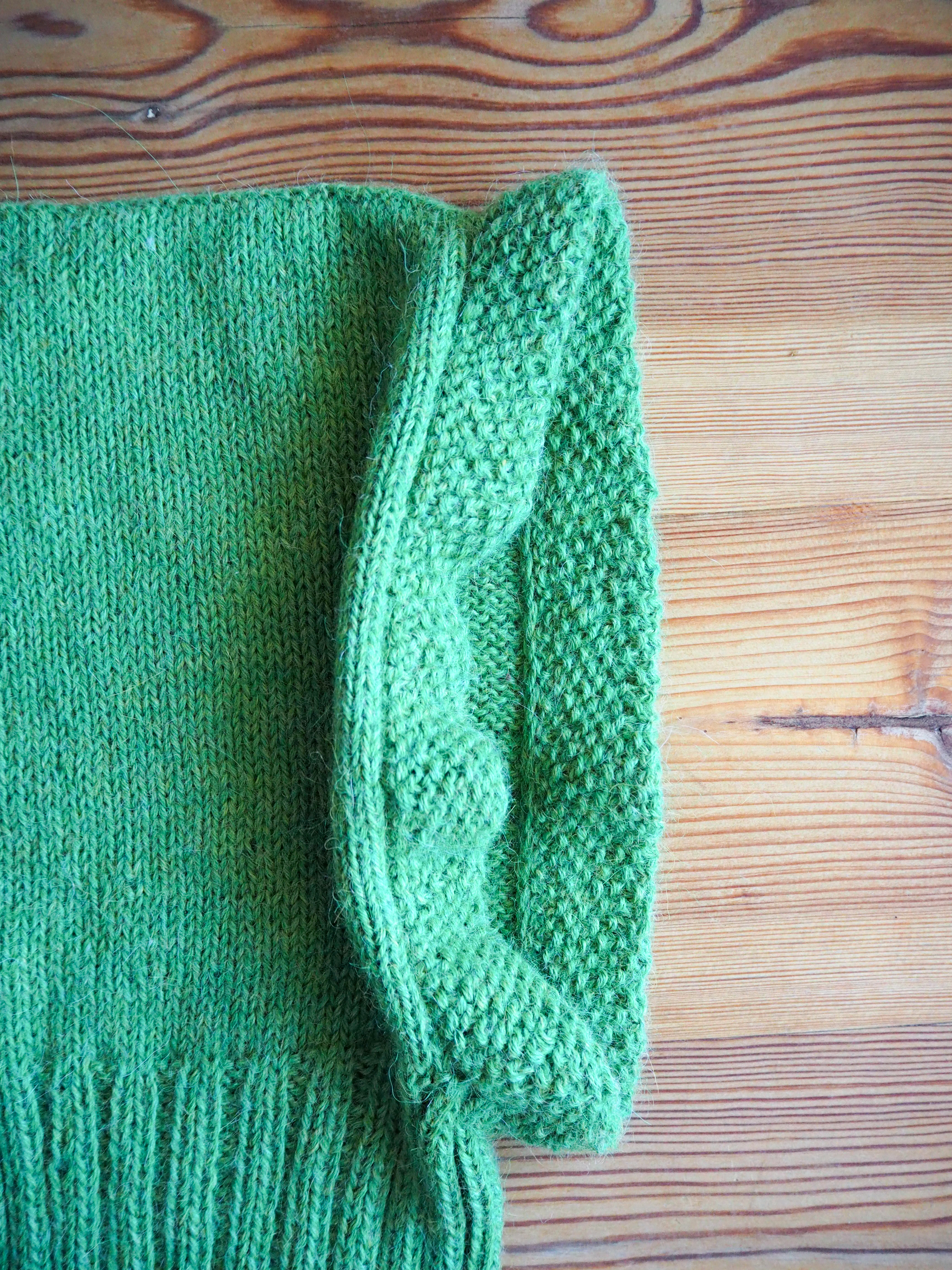 Zielony kapturek Wełna Alpaka