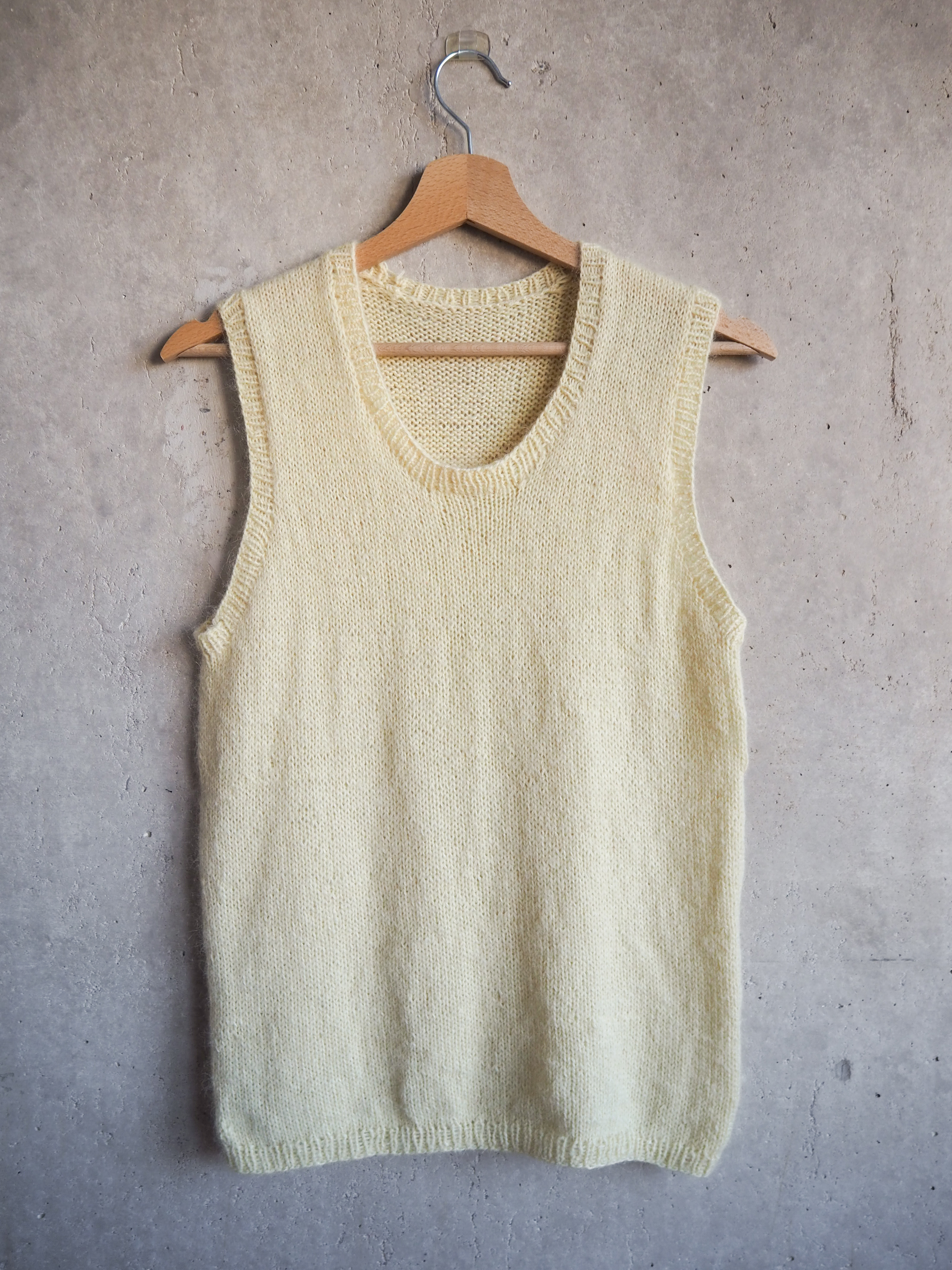 Masełkowa kamizelka Wełna Moher Jedwab