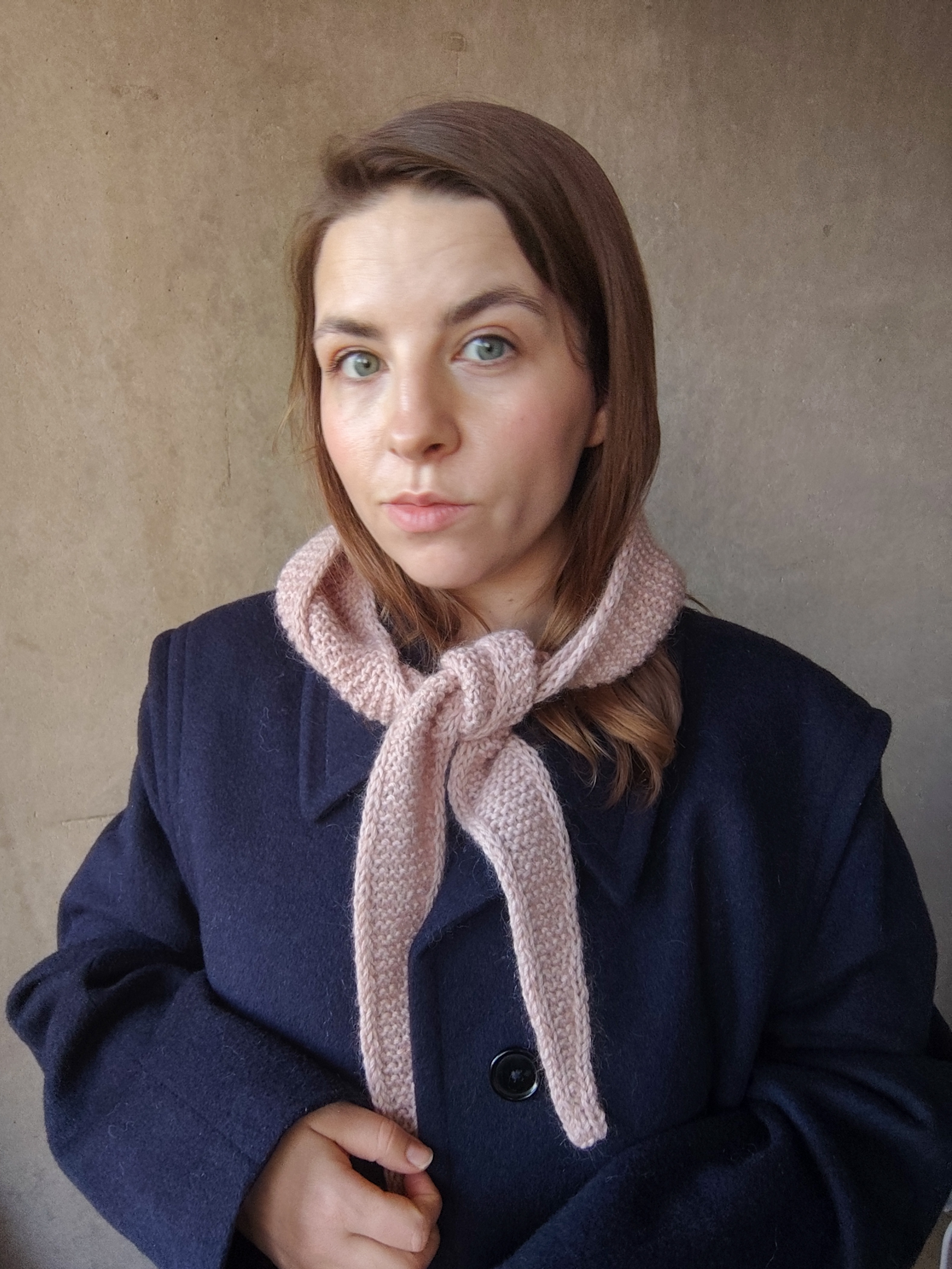 Szalik Wełna Moher Jedwab