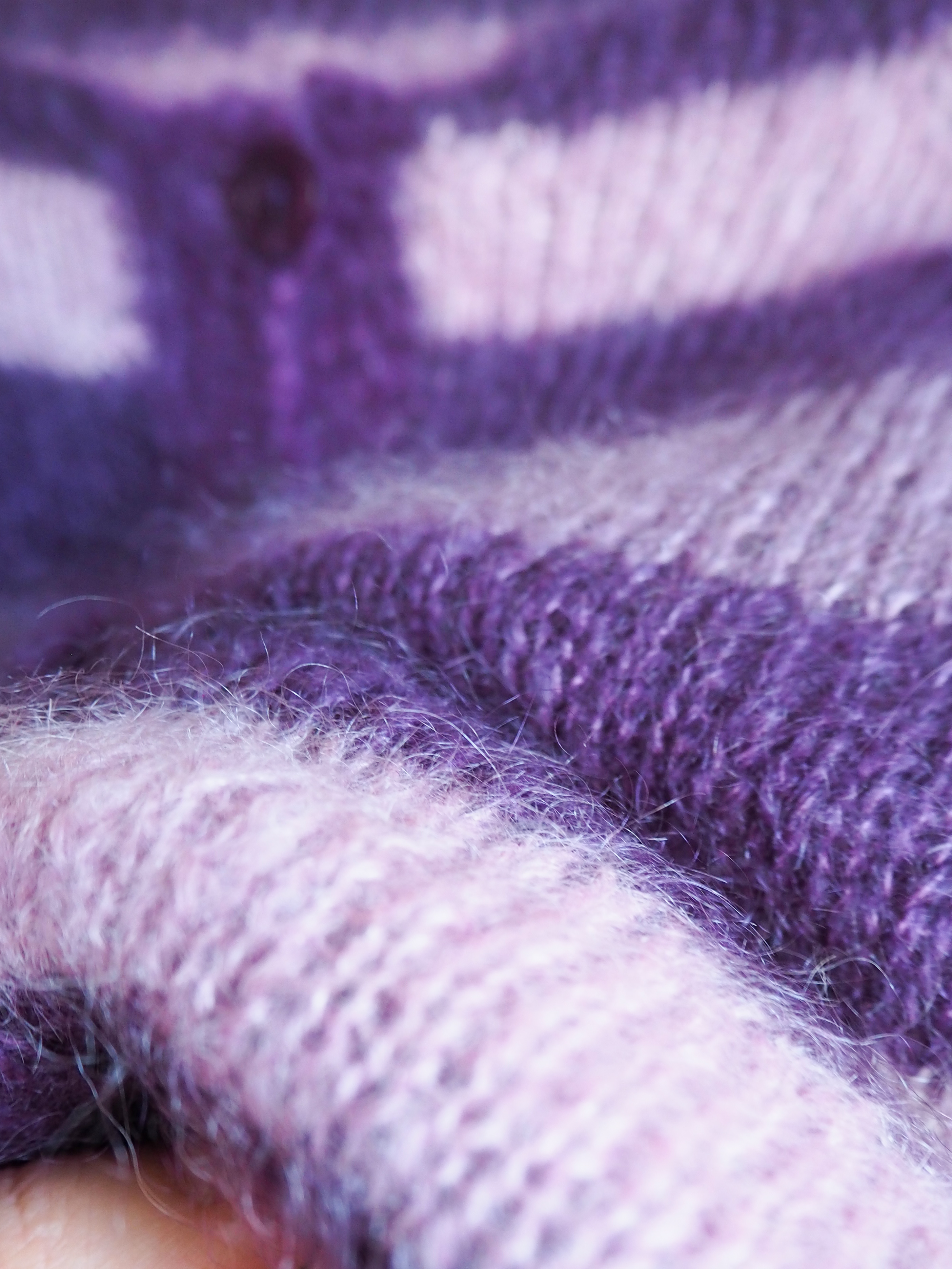 Kardigan w paski Kid Moher Wełna 