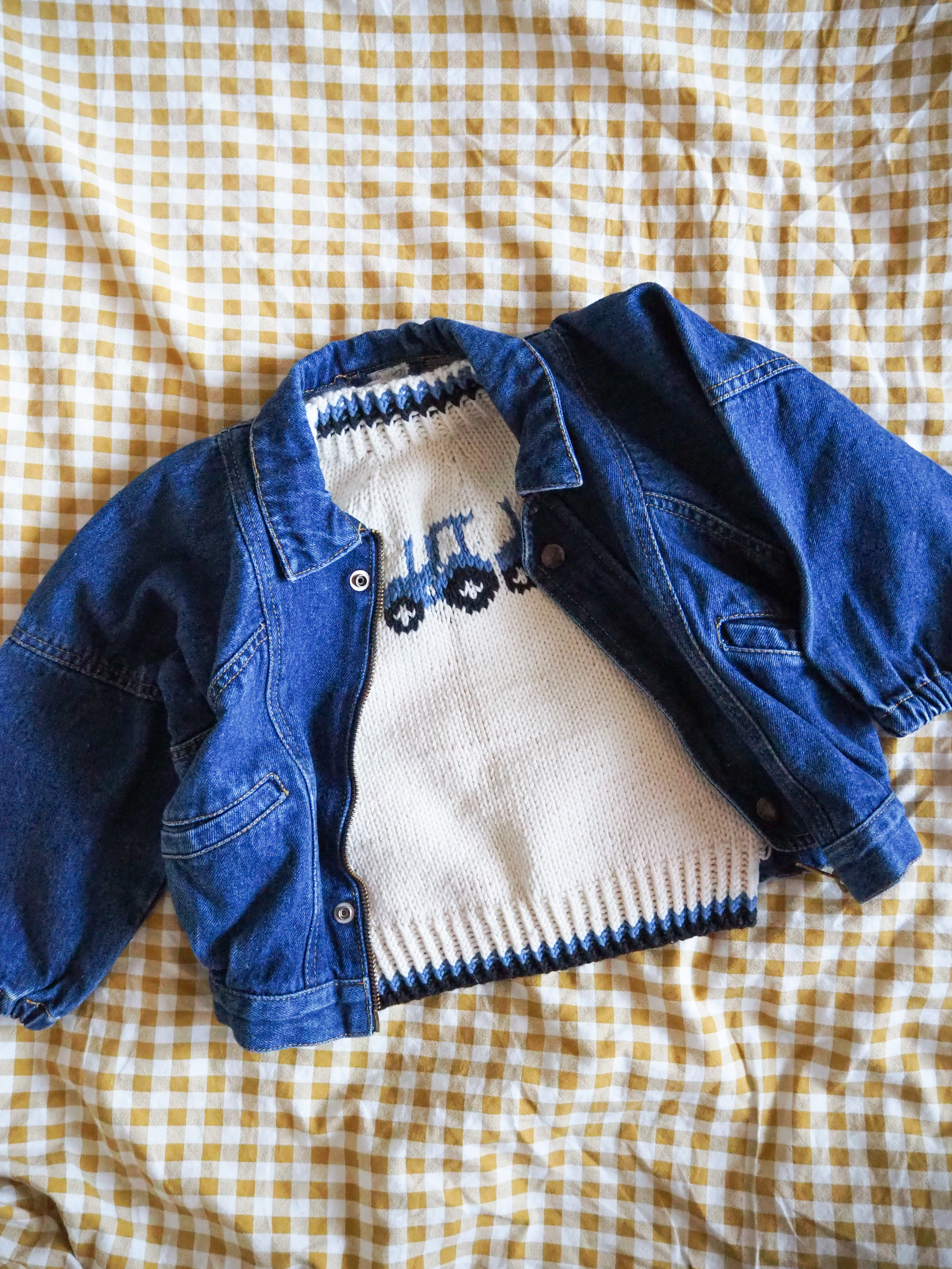 Sweter w traktory Wełna merino Bawełna