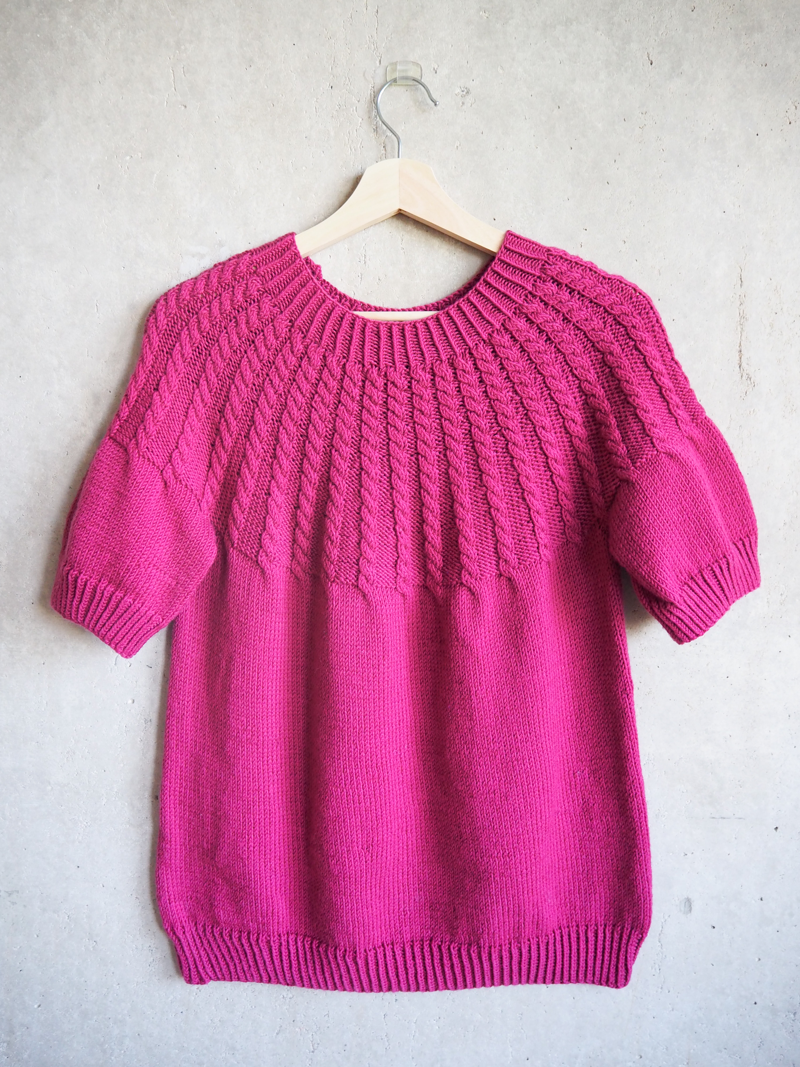 Sweter z krótkim rękawem Wełna merino