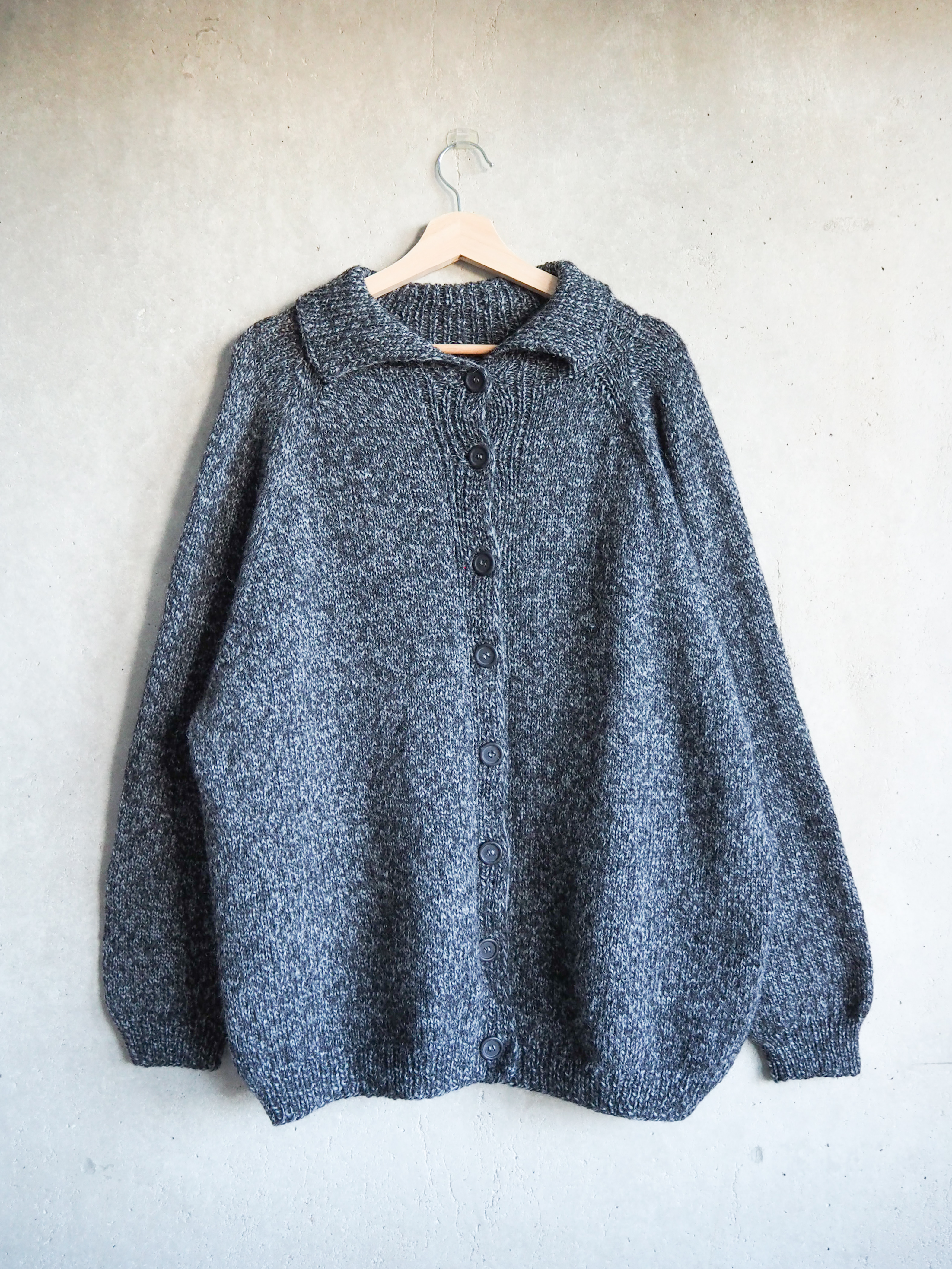 Kardigan z kołnierzykiem Wełna