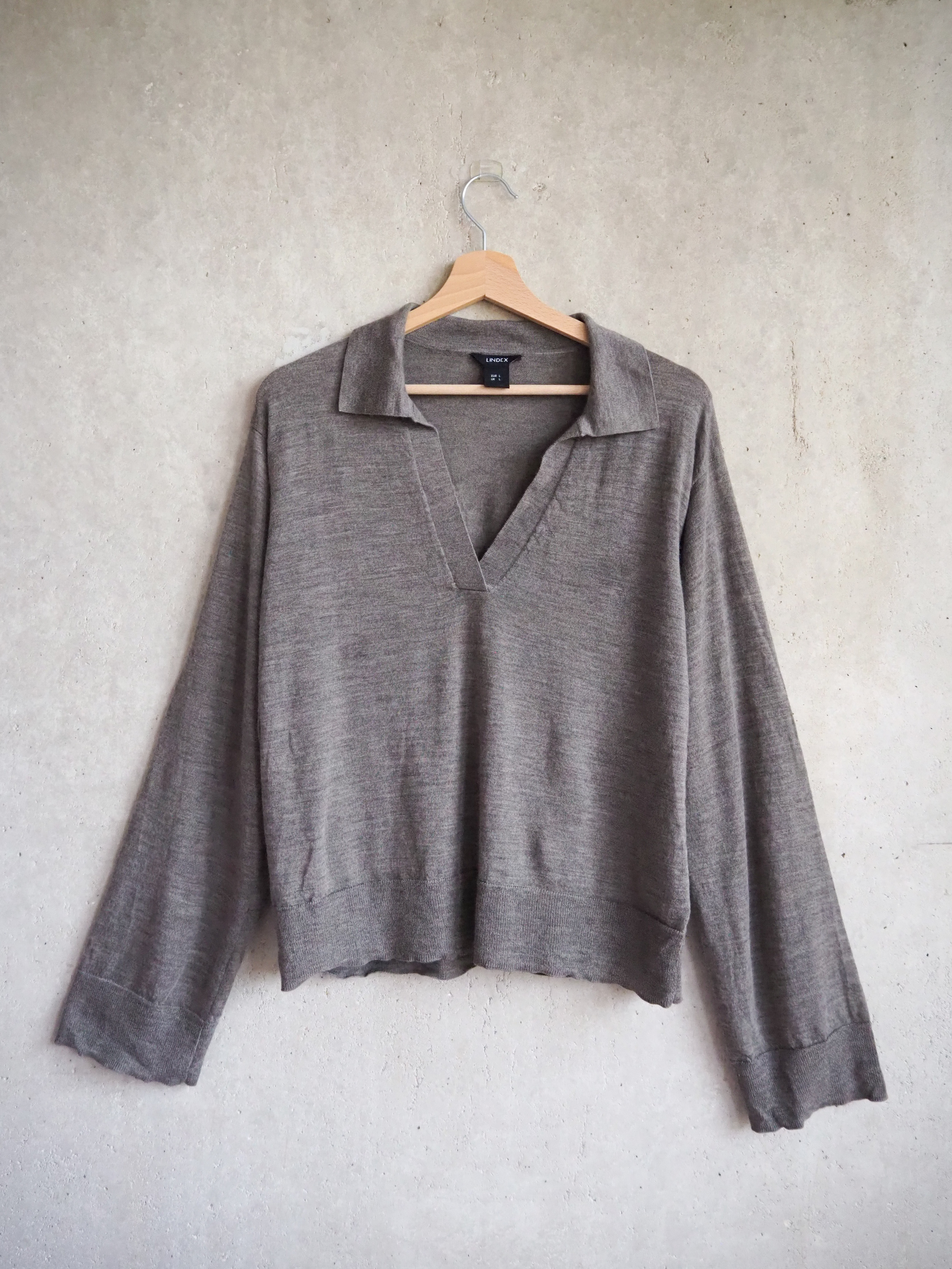 Sweter z kołnierzykiem Lindex Wełna merino