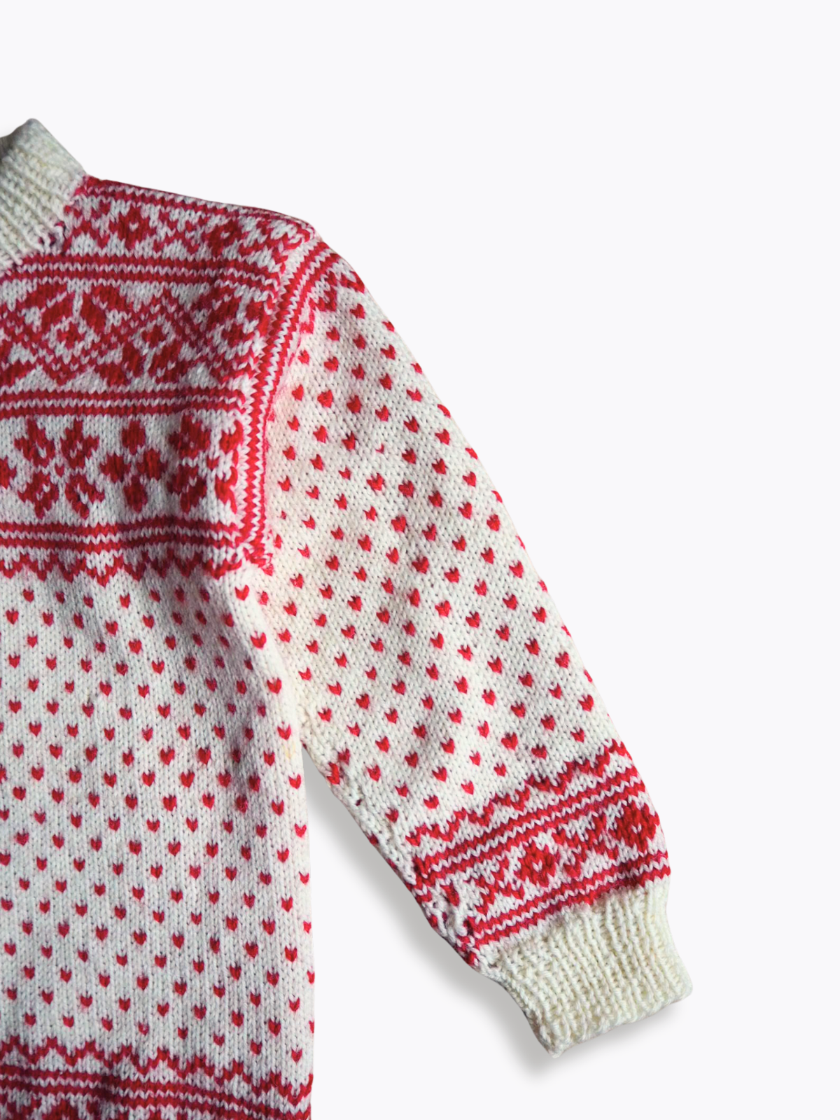 Sweter w norweskie wzory Wełna