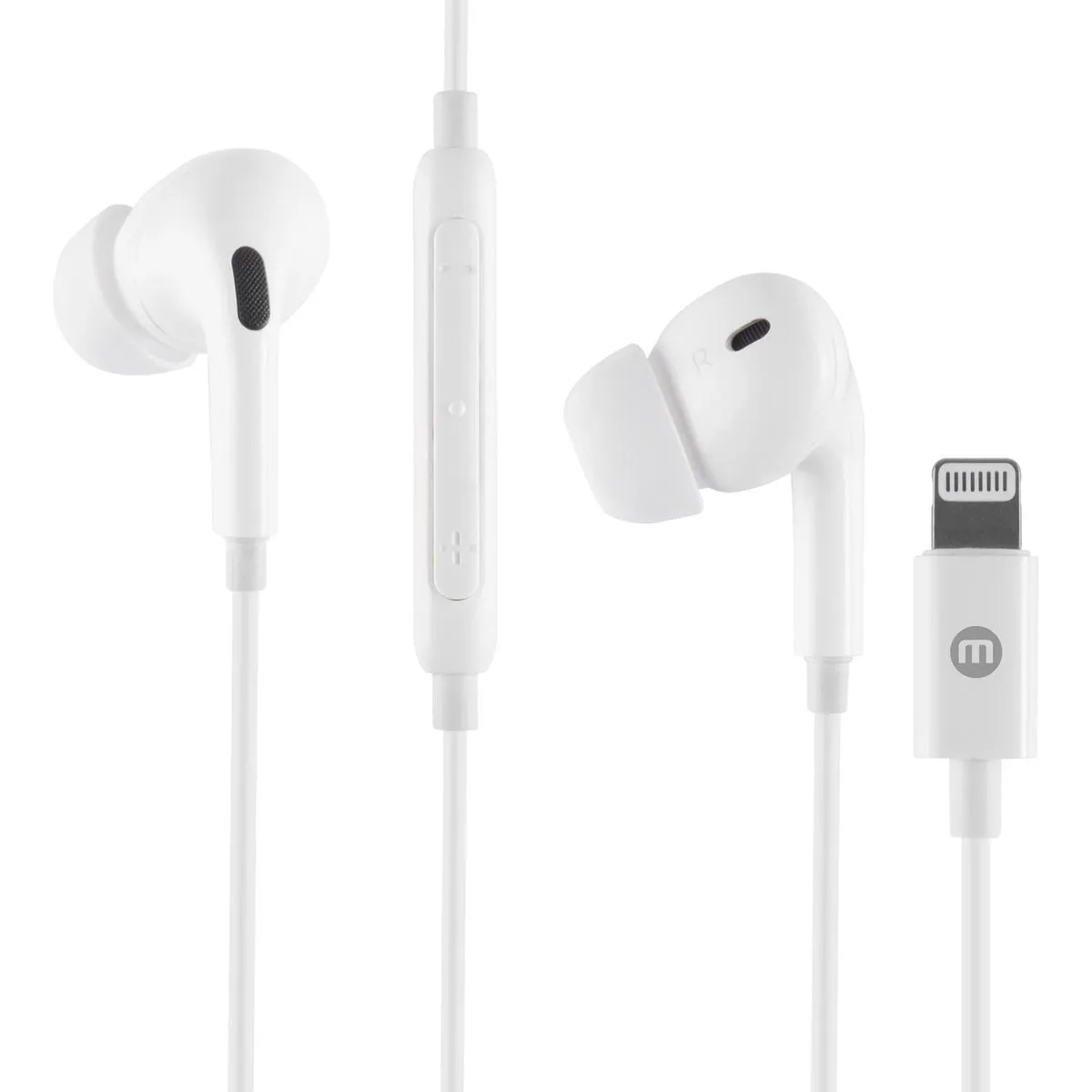 AUDIFONOS ALAMBRICOS MOBO CERTIFICADOS LIGHTNING BLANCO