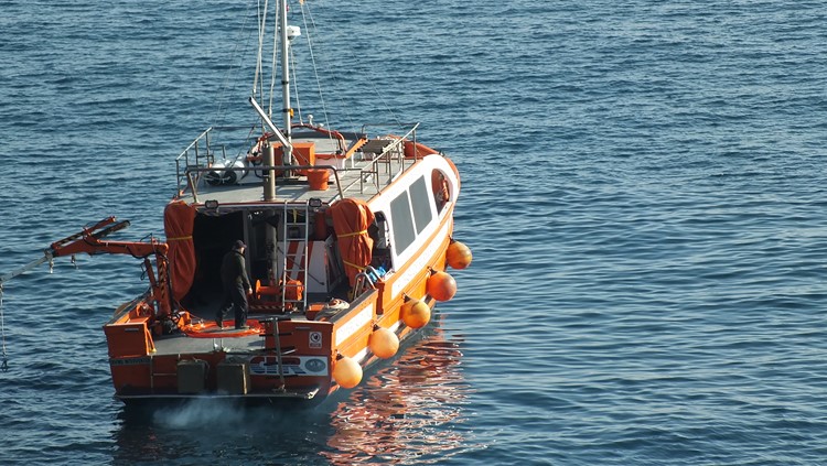 Barco para actividades portuaria y buceo