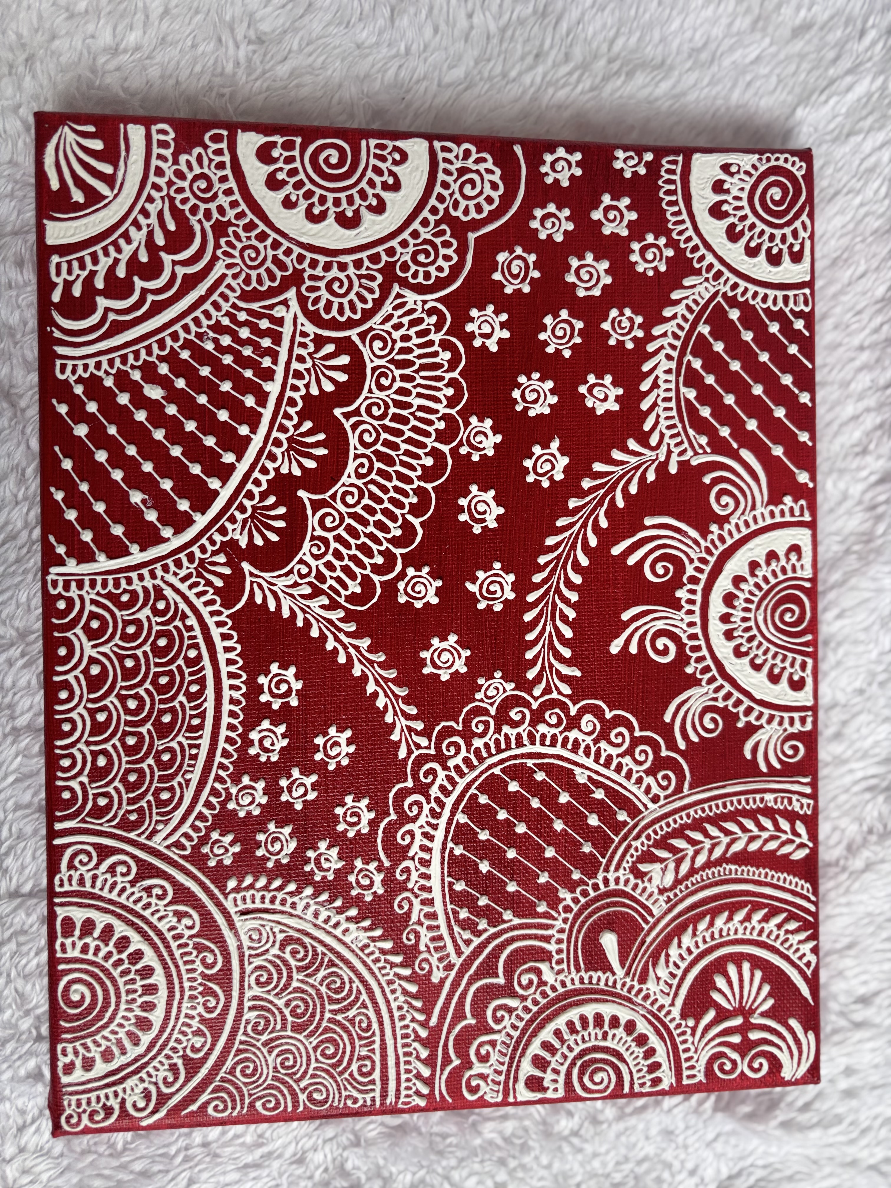 “Crimson Henna Harmony”