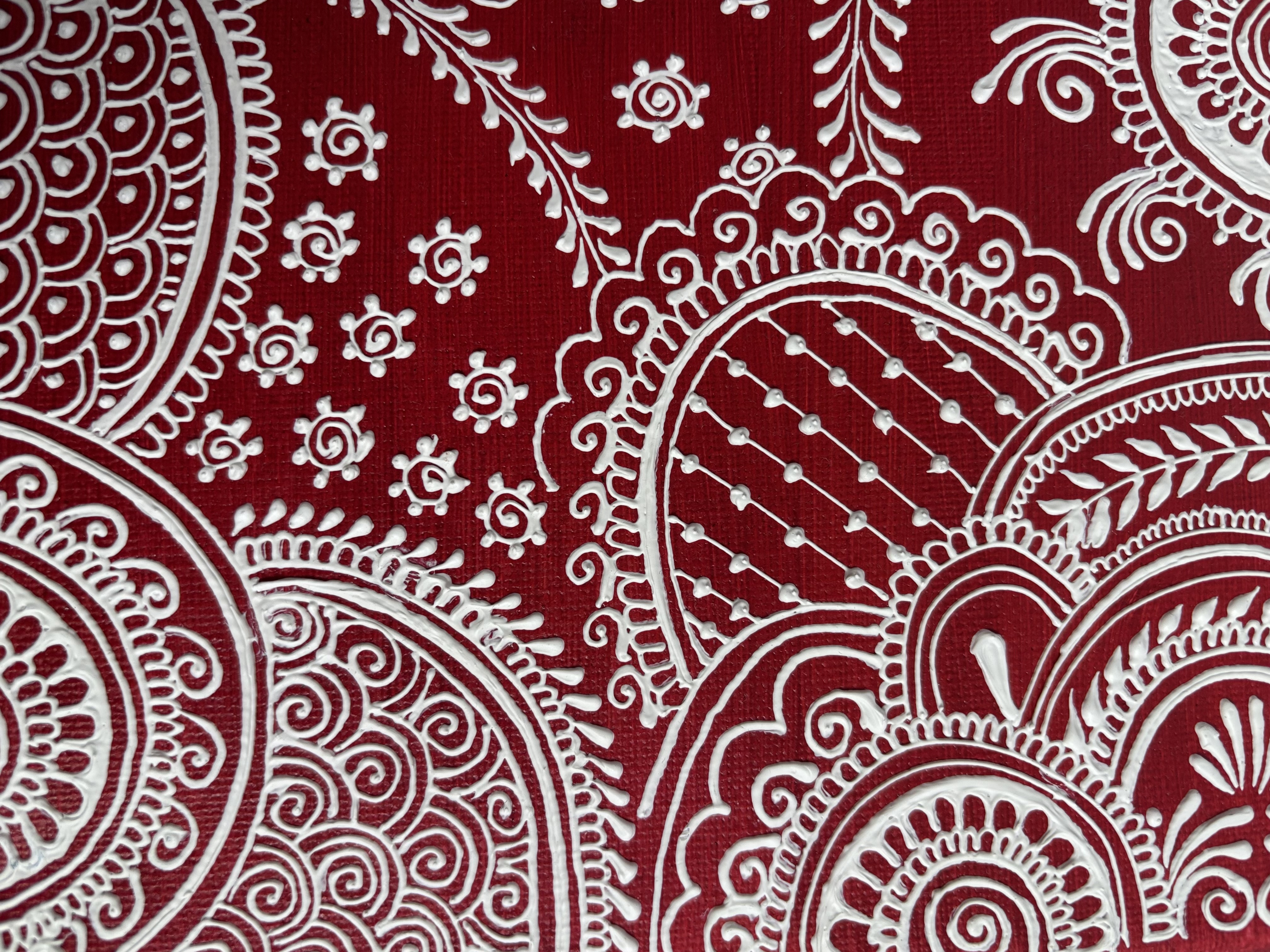 “Crimson Henna Harmony”