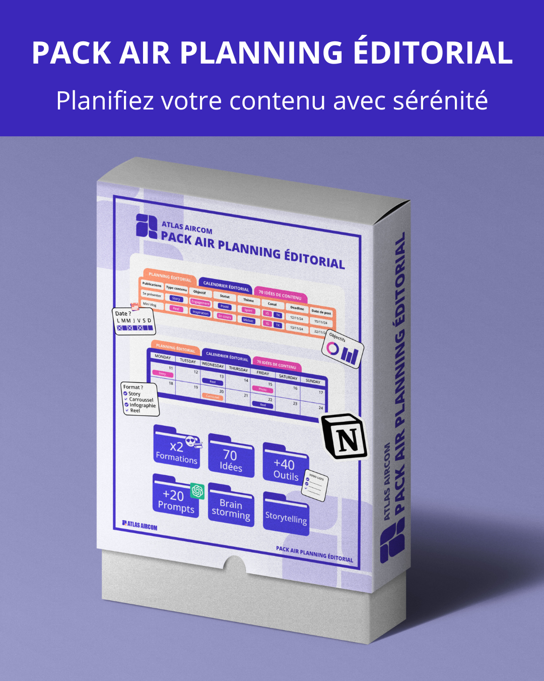 Pack Air Planning Éditorial