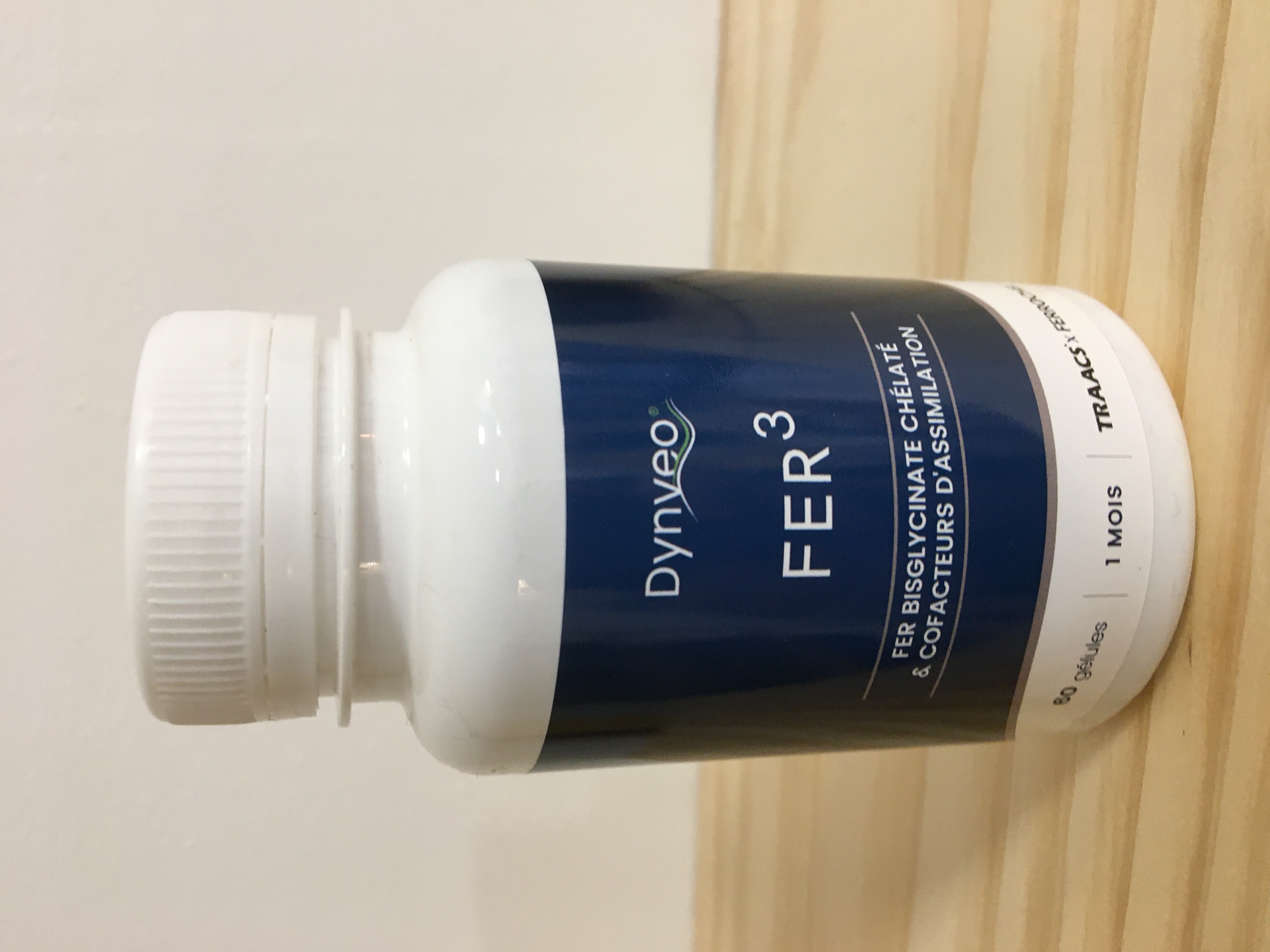 Fer Bisglycinate chélaté et vitamine C 60 gélules