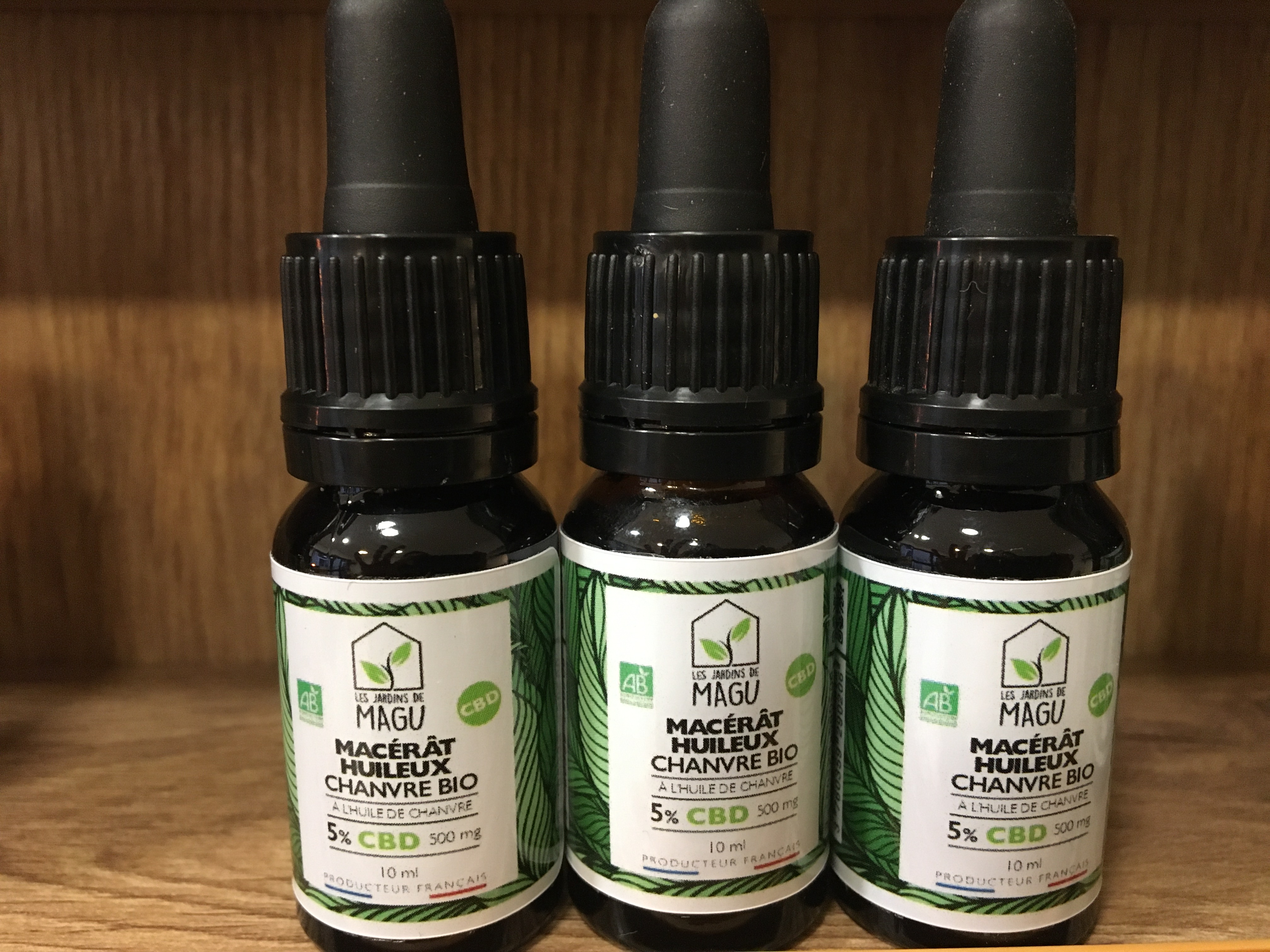 Macérât huileux  CBD Bio 5% à l'huile de chanvre